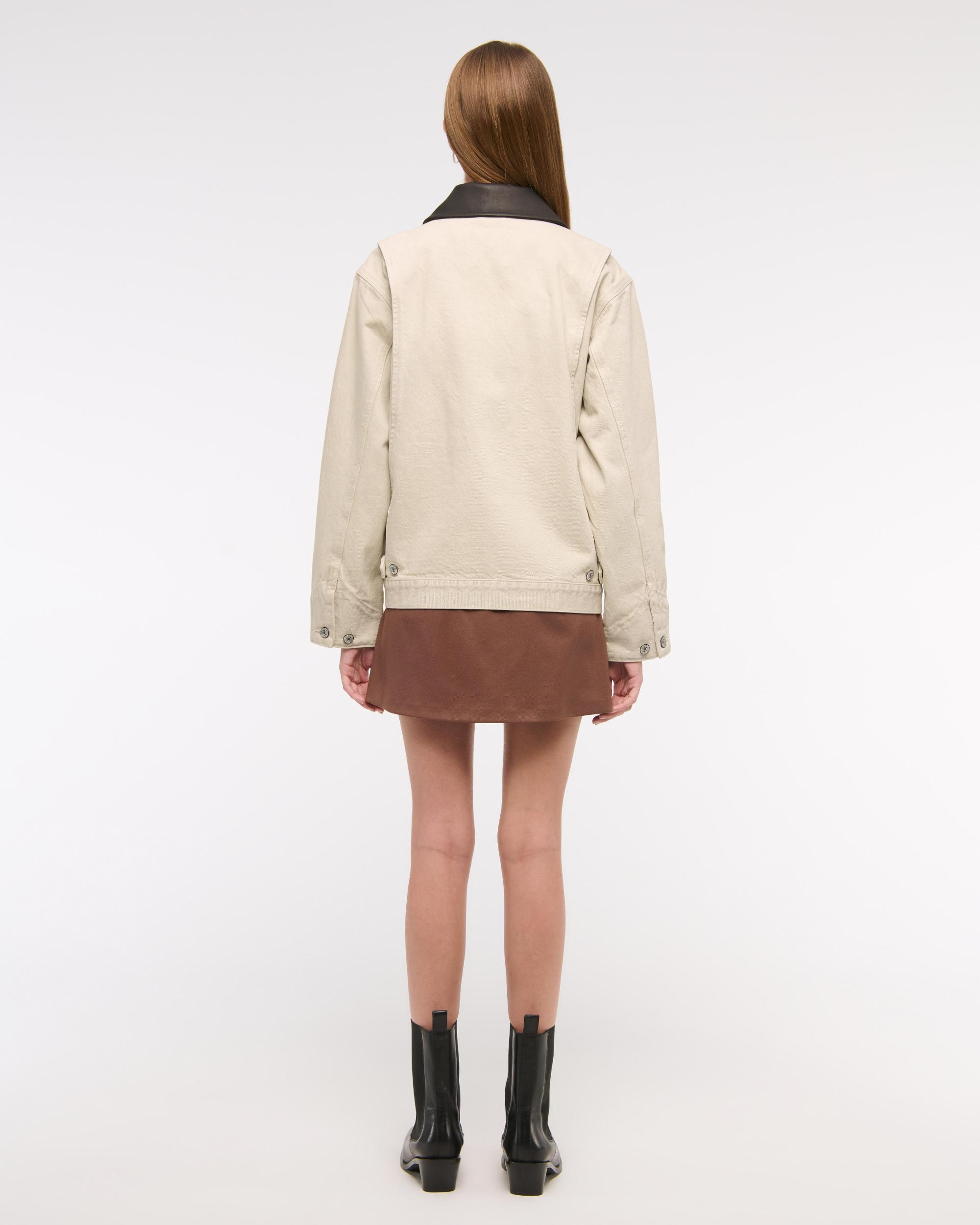 Patchwork Denim Workwear Jacket Product Image