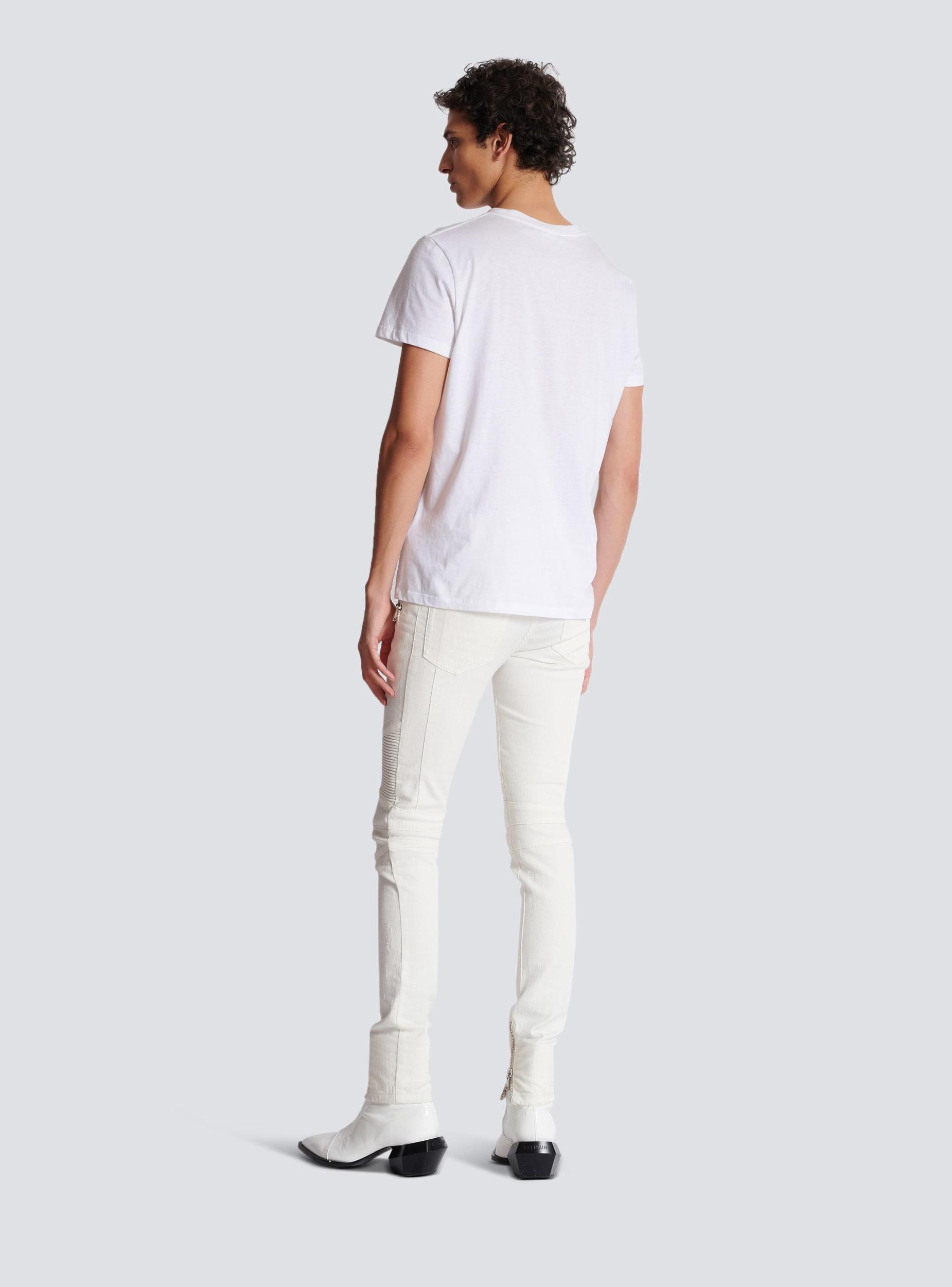 Balmain Paris flocked short-sleeved T-shirt Product Image