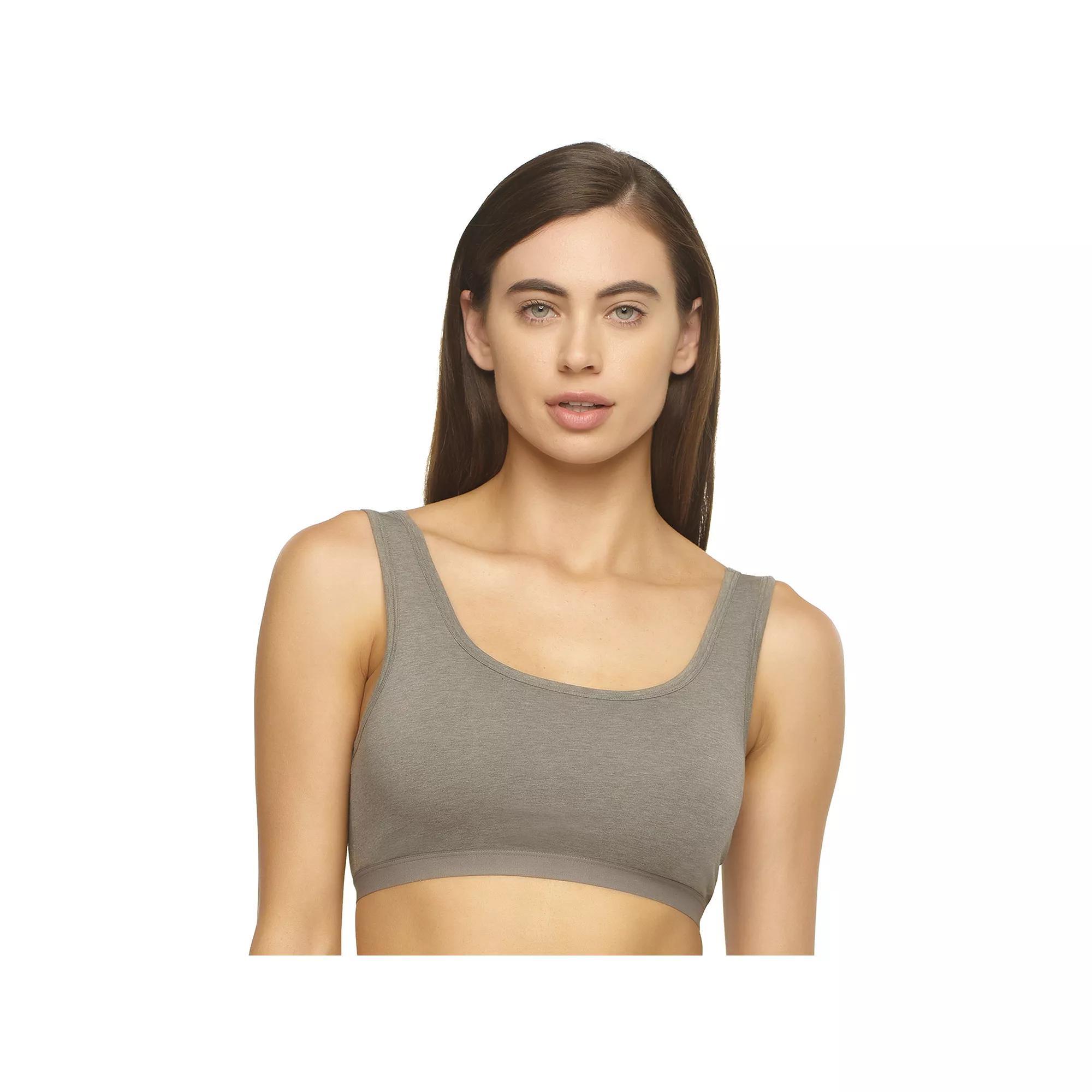 Women's Jezebel Cotton Bralette 140121, Size: Large, Grey Product Image