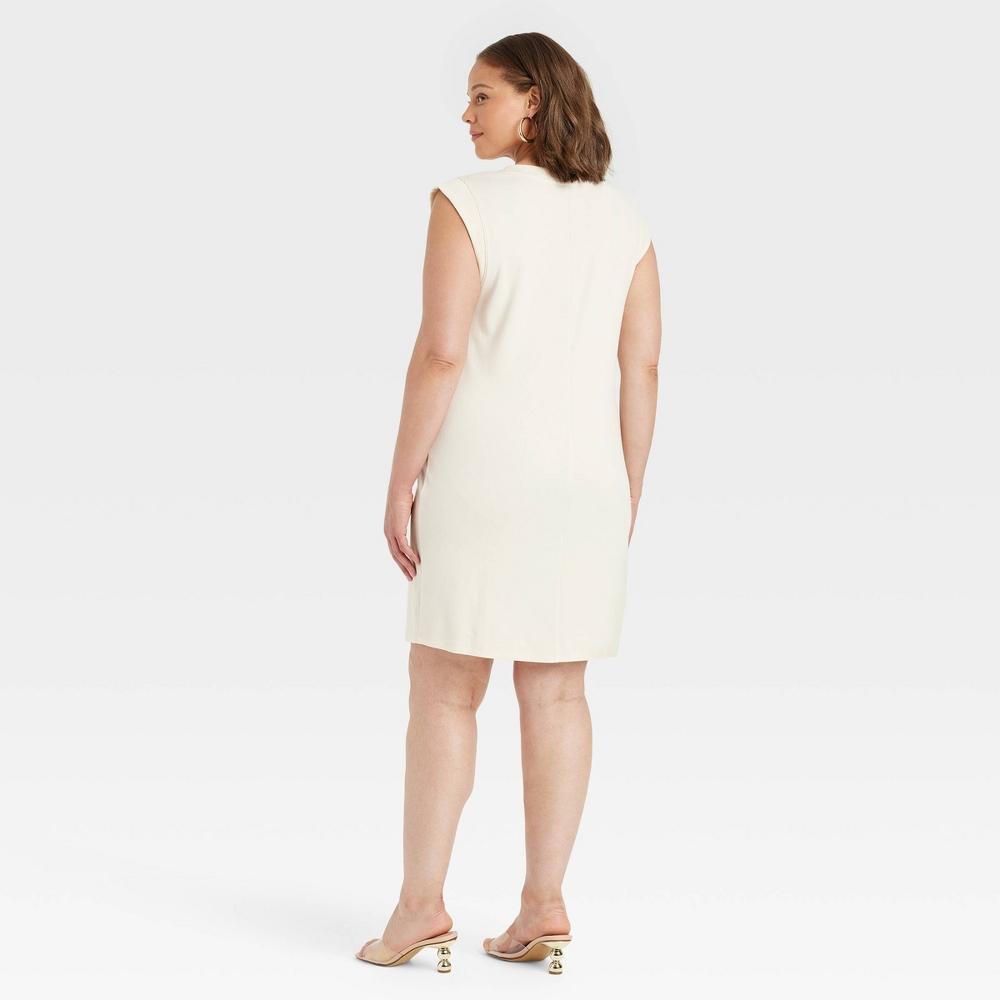 Womens Short Sleeve Semi-Sheer Jacquard Blouse - A New Day White Product Image