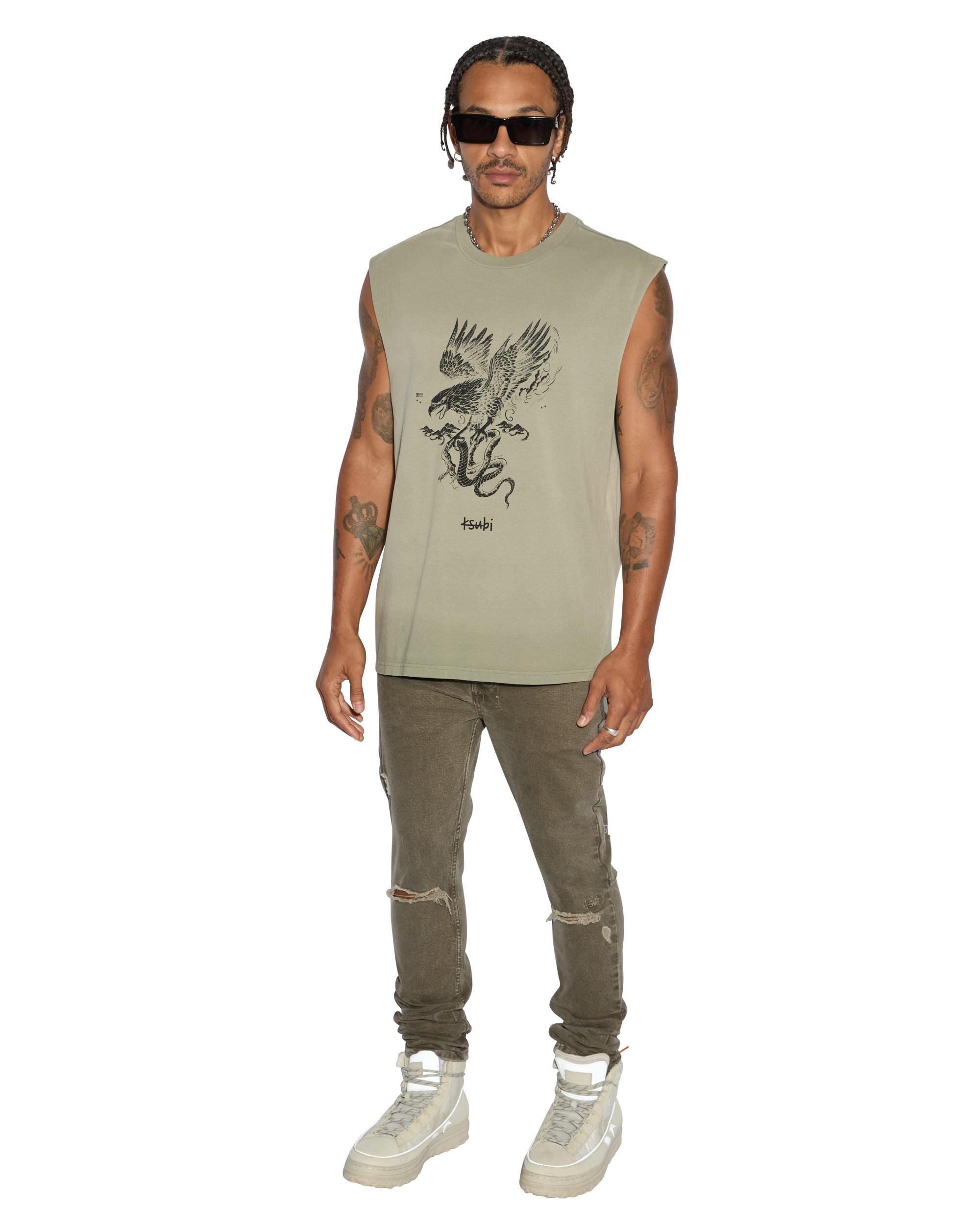 TARGET BIGGIE SLASH SS TEE ARMY FADE Male Product Image