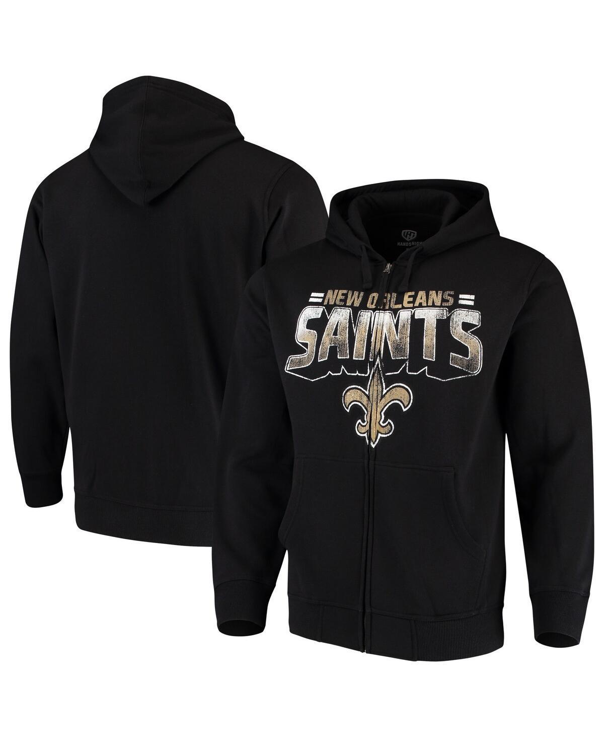 Men's G-III Sports by Carl Banks Black New Orleans Saints Perfect Season Full-Zip Hoodie, Size: Large Product Image