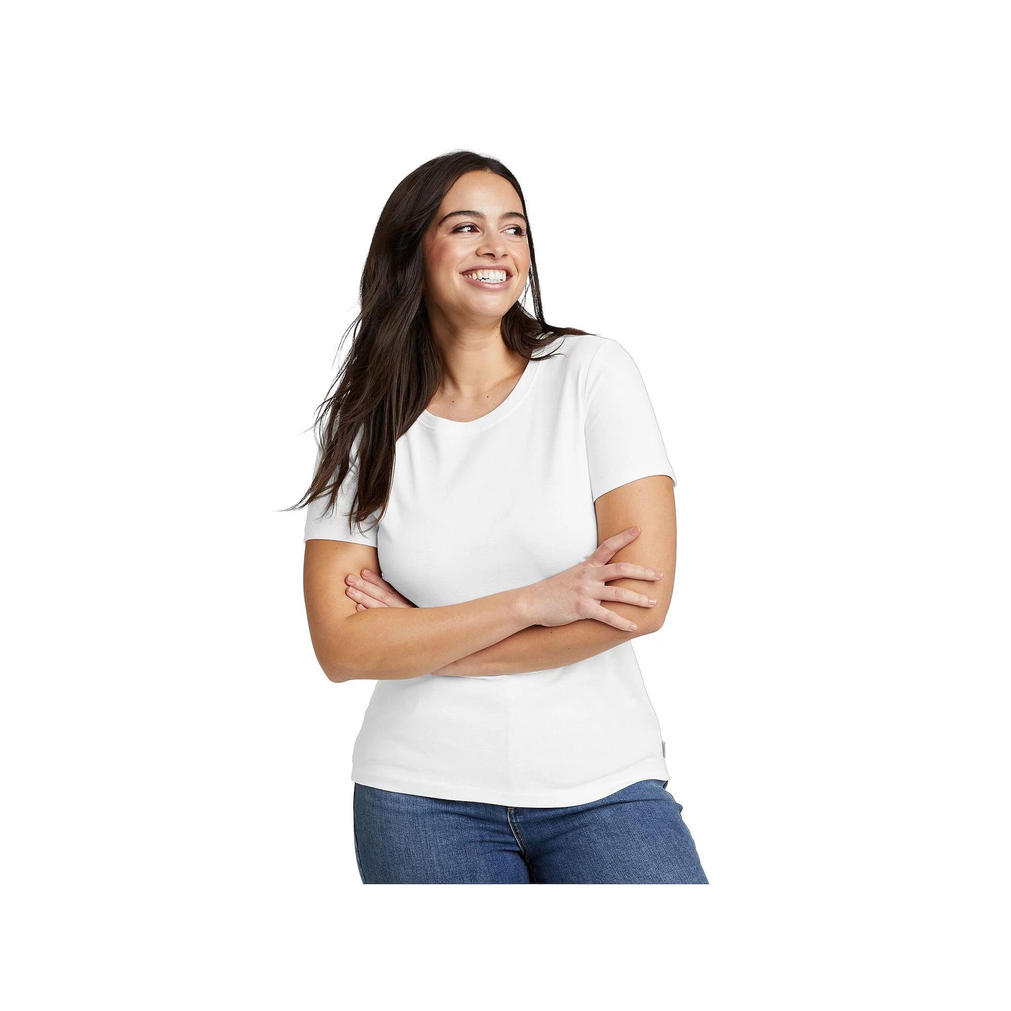 Women's Eddie Bauer Short Sleeve Favorite Crew Neck Tee, Size: XL, White Product Image