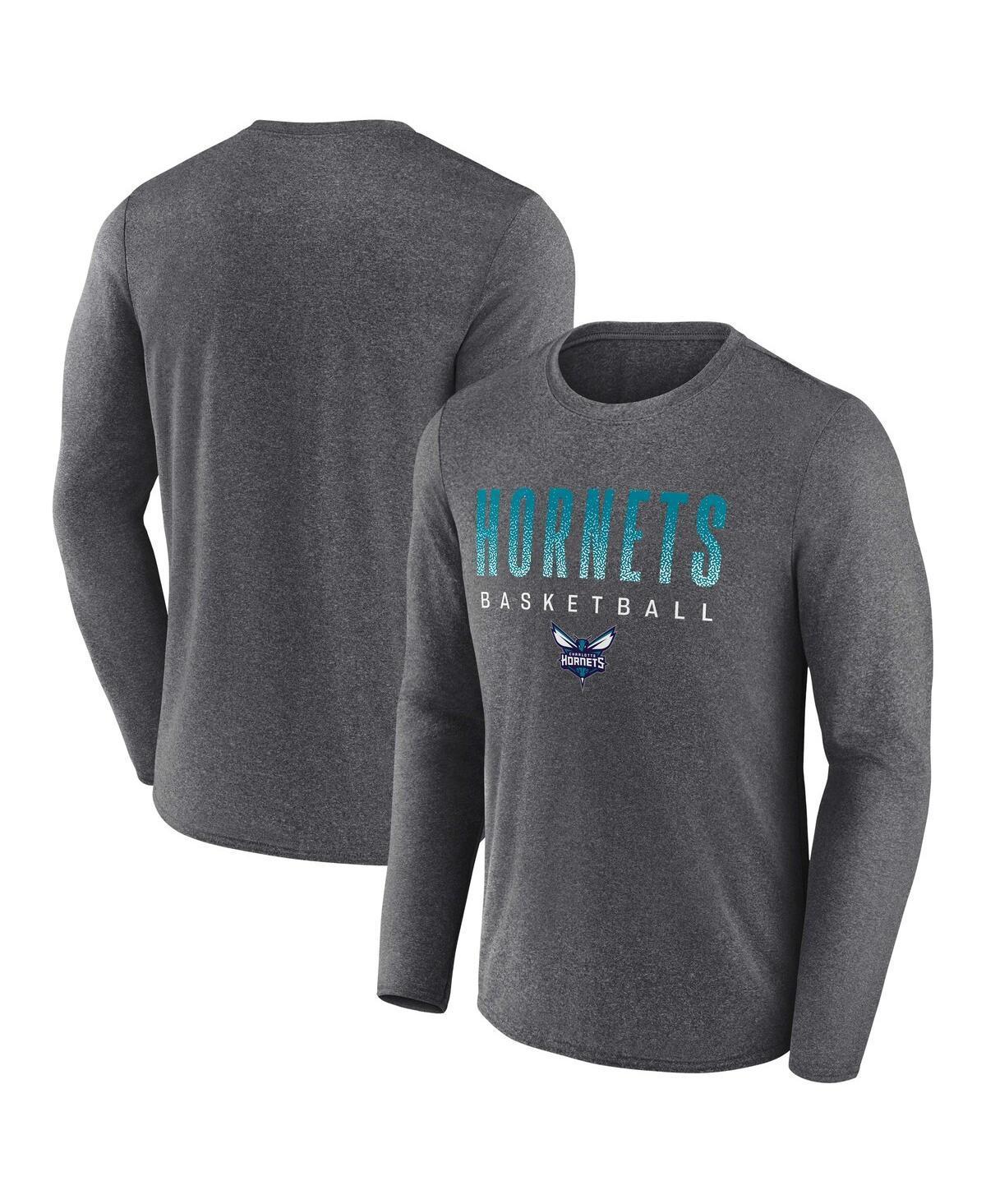 Men's Fanatics Branded Heathered Charcoal Charlotte Hornets Where Legends Play Iconic Practice Long Sleeve T-Shirt, Size: Medium, Chr Charco Product Image
