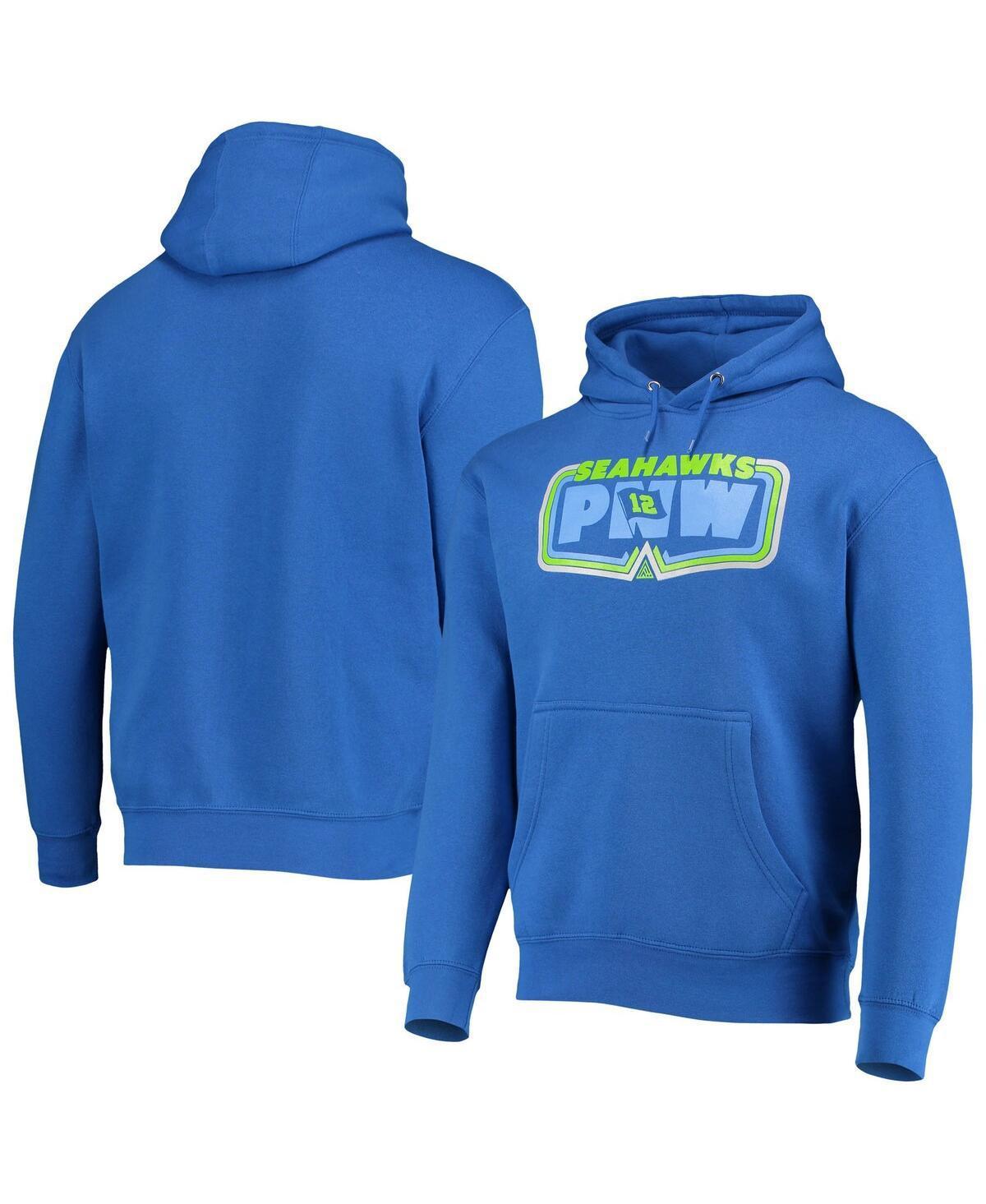 Men's THE GREAT PNW Royal Seattle Seahawks Decibel Pullover Hoodie, Size: 2XL, Blue Product Image