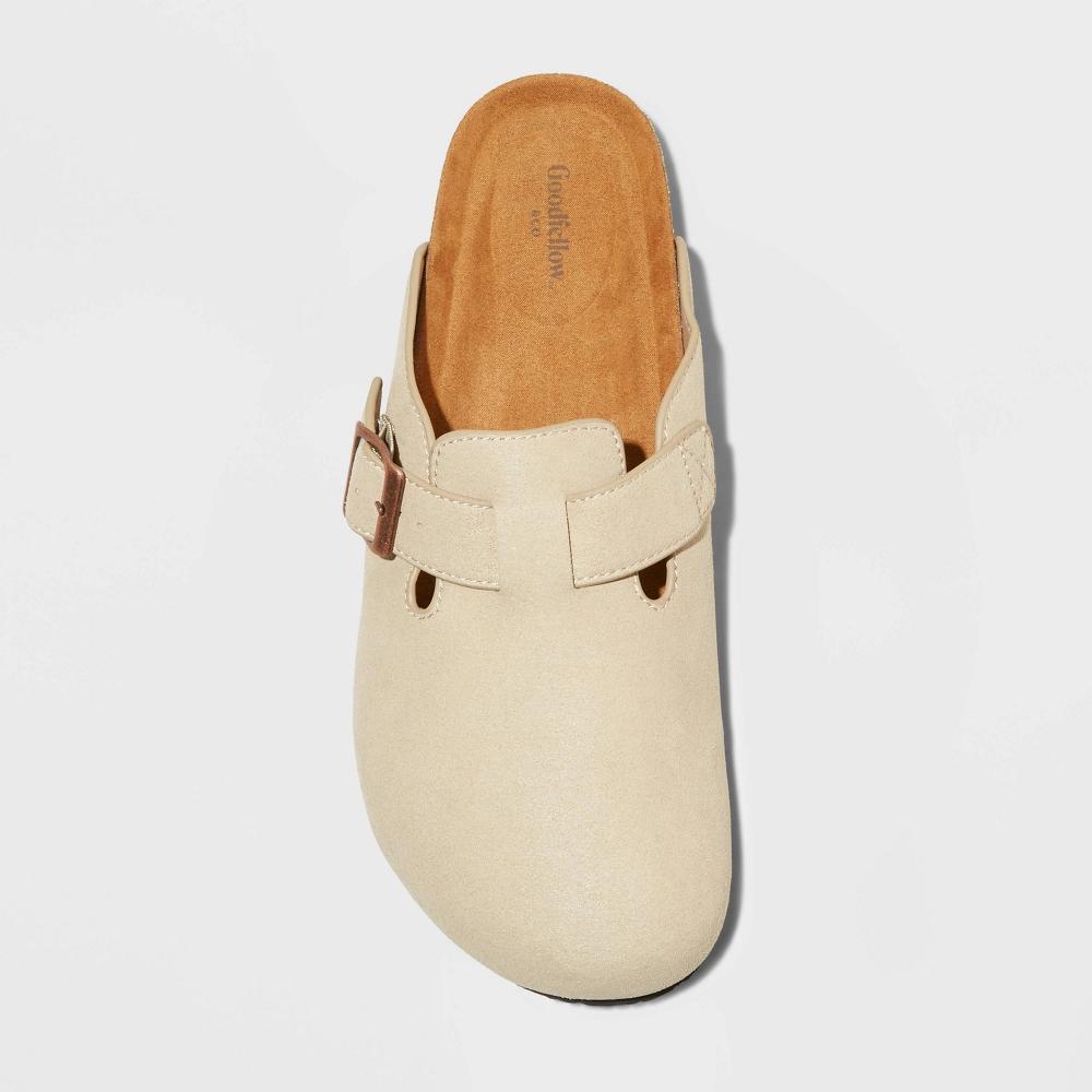 Men's Arthur Suede Clogs - Goodfellow & Co™ Taupe 11: Cushioned Footbed, Buckle Closure Product Image