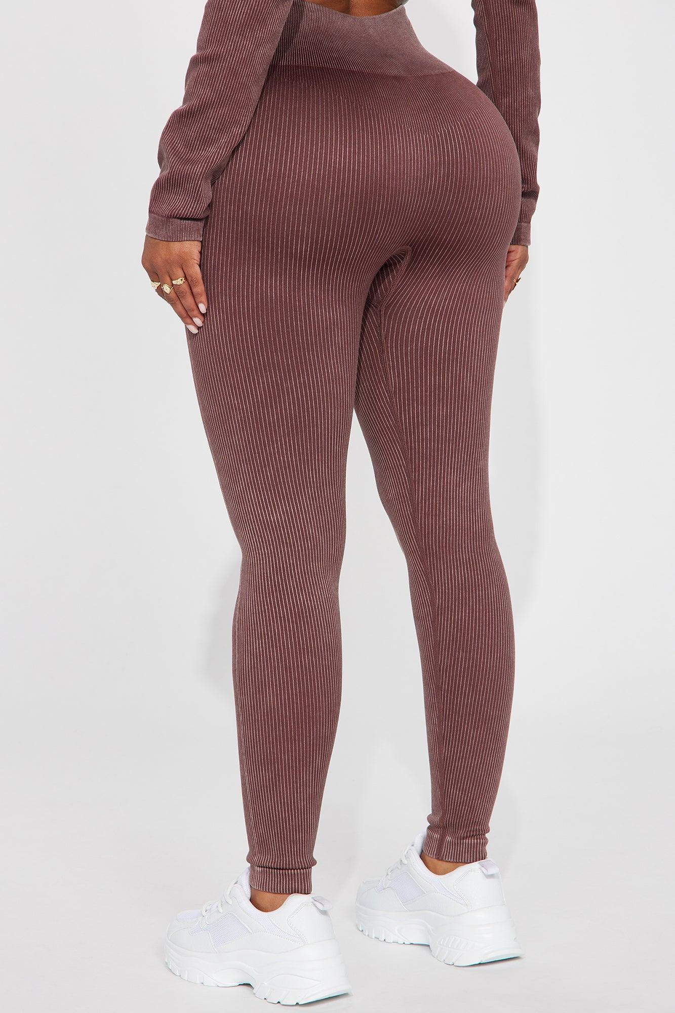 Challenge Accepted Washed Seamless Active Legging - Brown Product Image