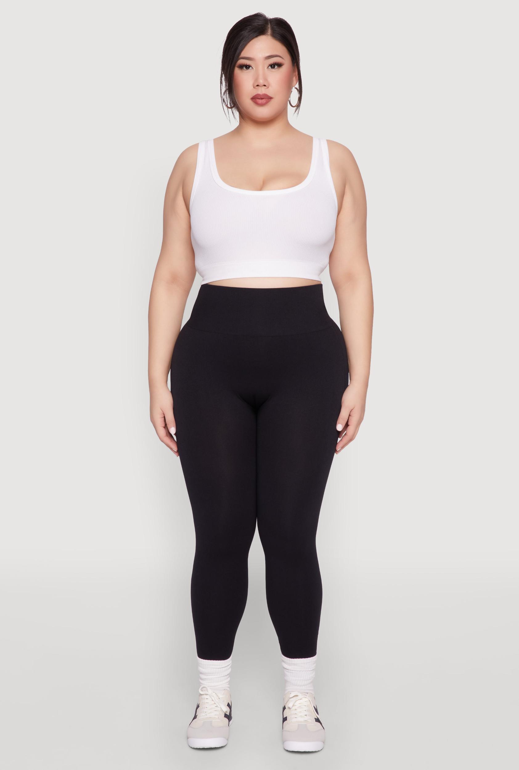 Womens Plus Size High Waisted Seamless Leggings Product Image