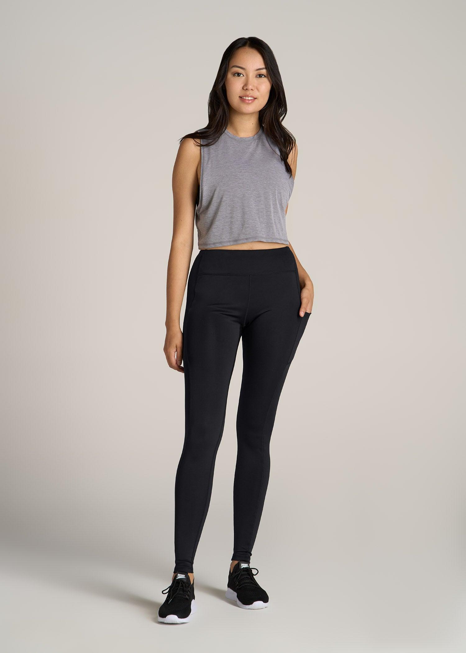 Women's Active Tall Leggings with Pockets in Black Product Image