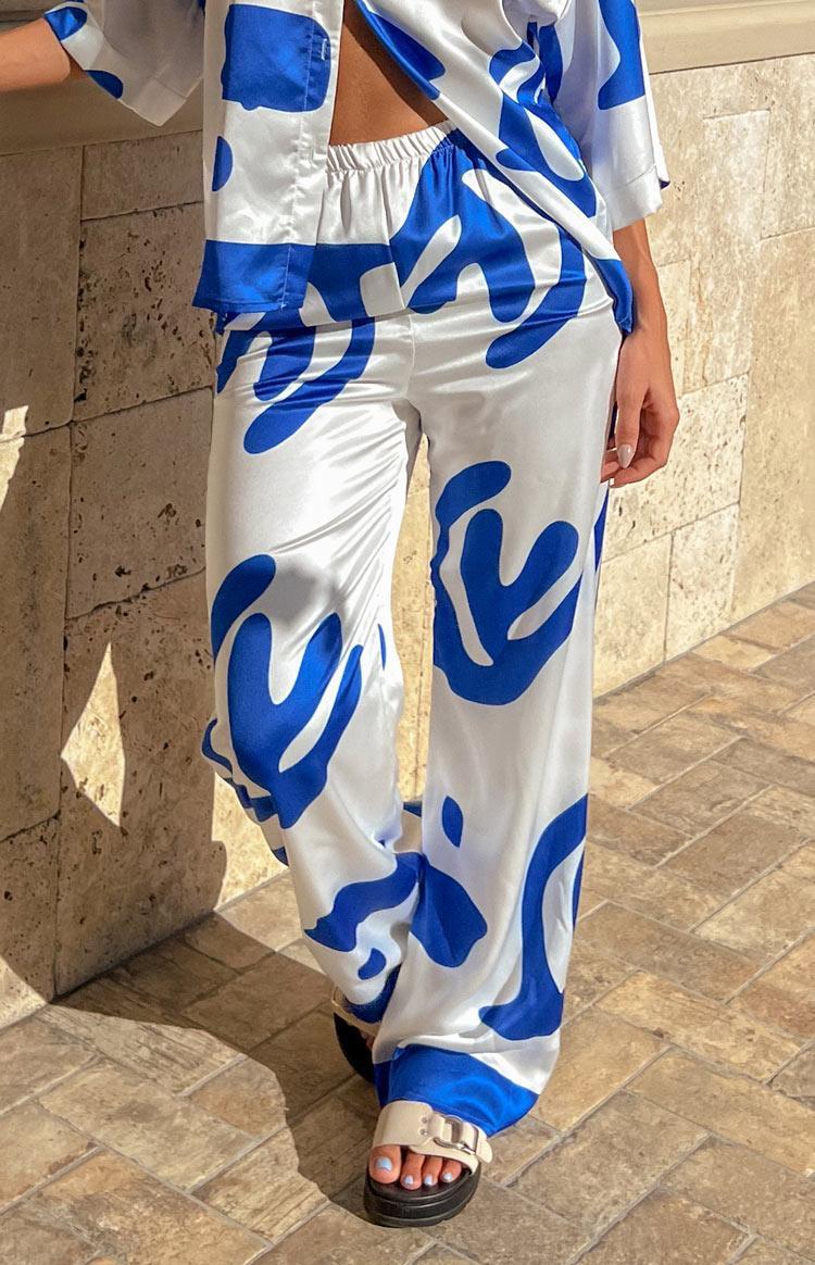 Karren Blue Print Pants Product Image