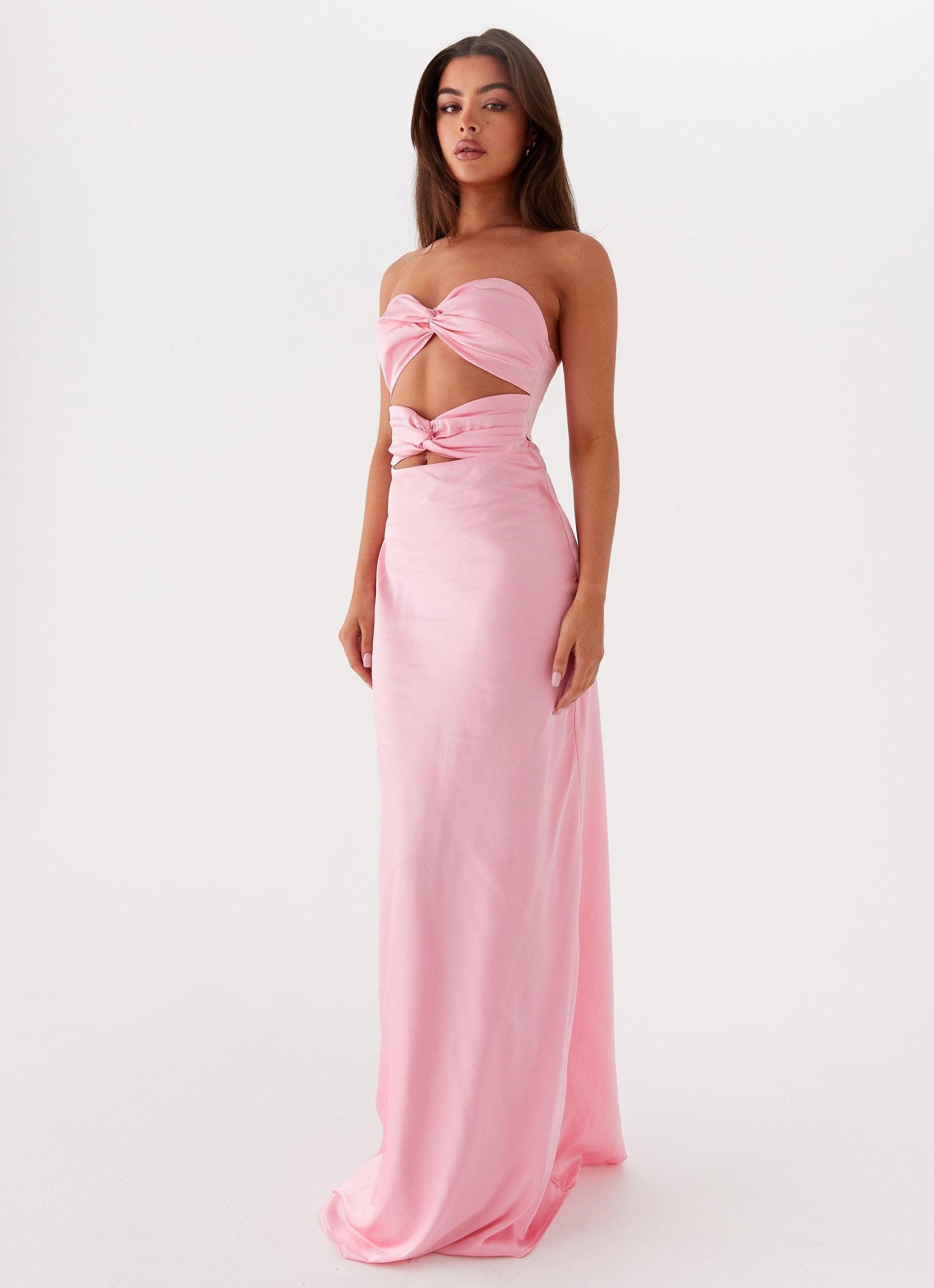 Tianna Strapless Maxi Dress - Pink Product Image