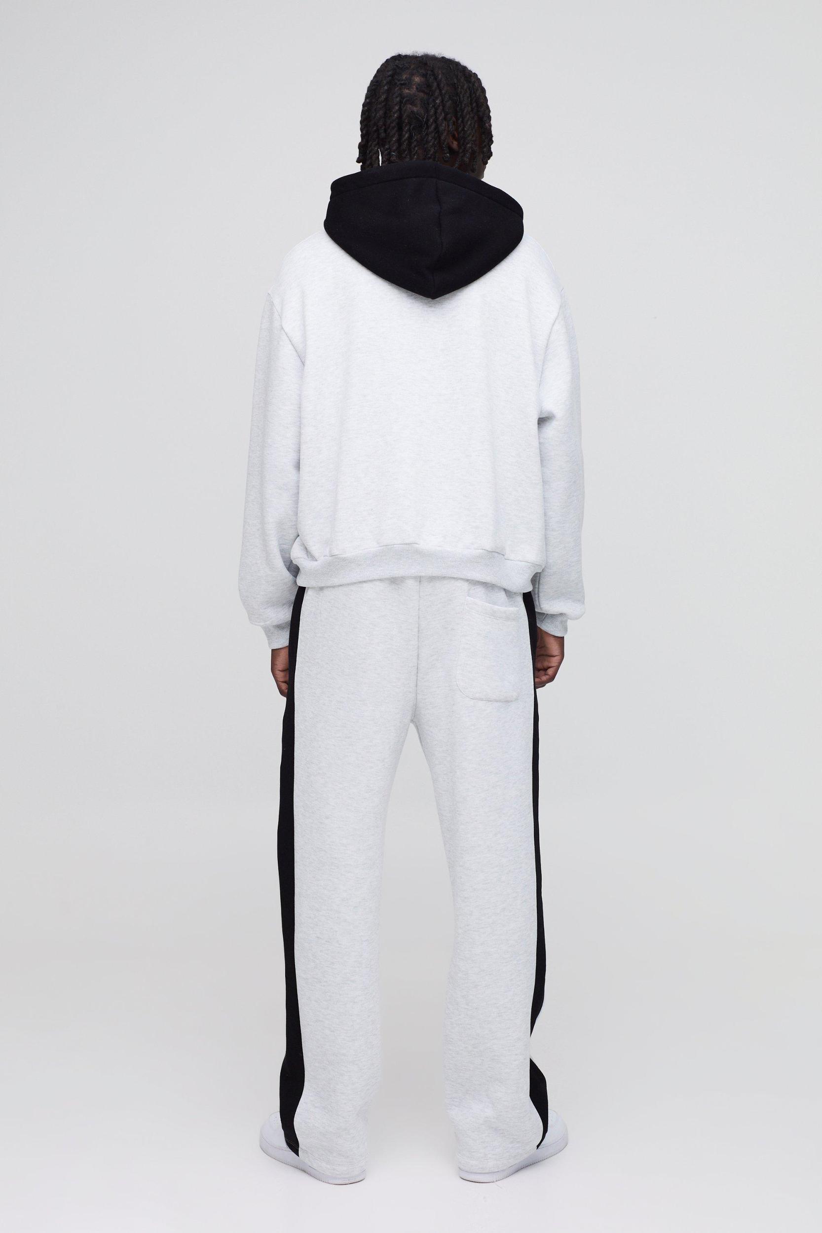 Straight Leg Man Colour Block Sweatpants | boohooMAN USA Product Image