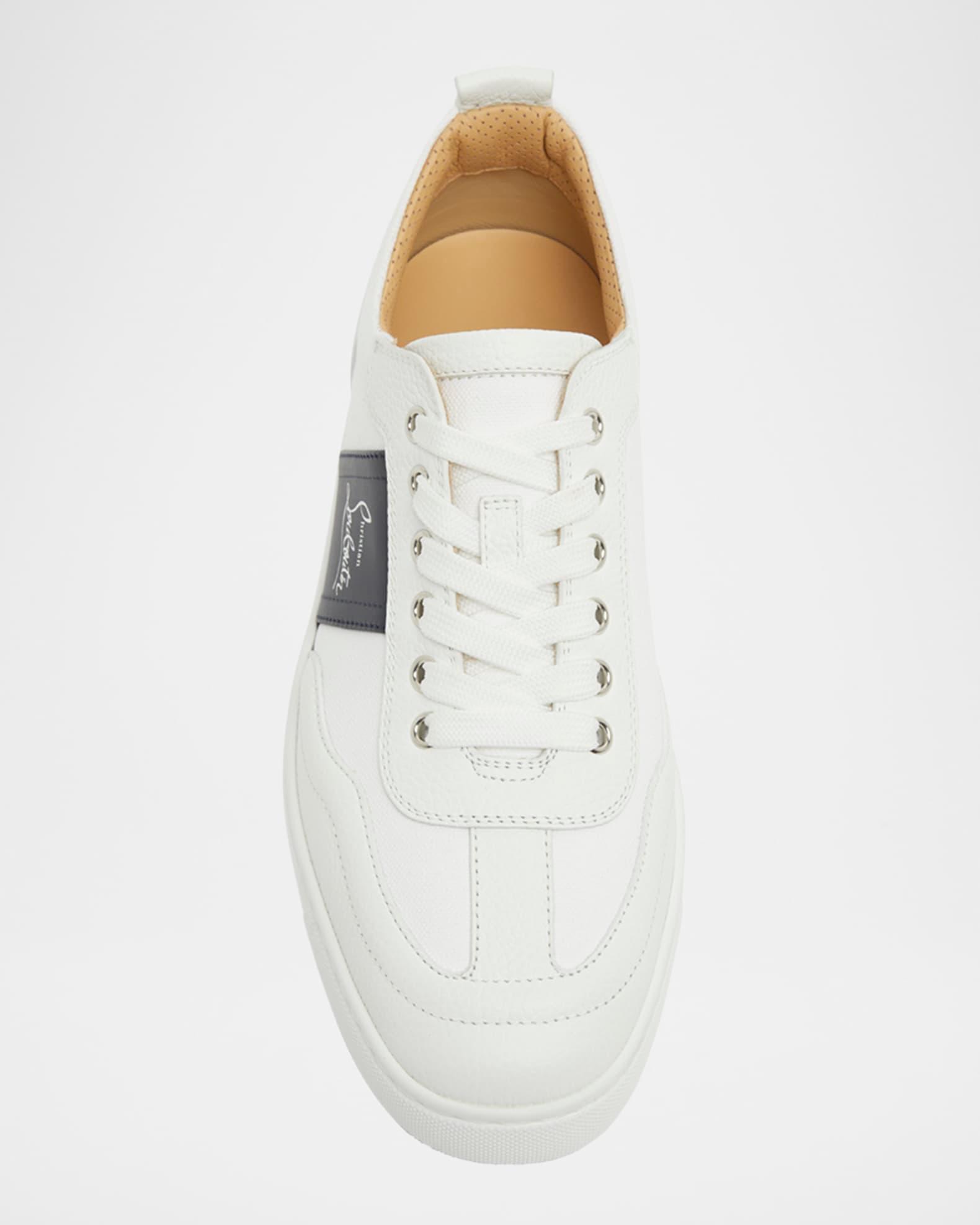 Mens Retero Canvas and Leather Low-Top Sneakers Product Image