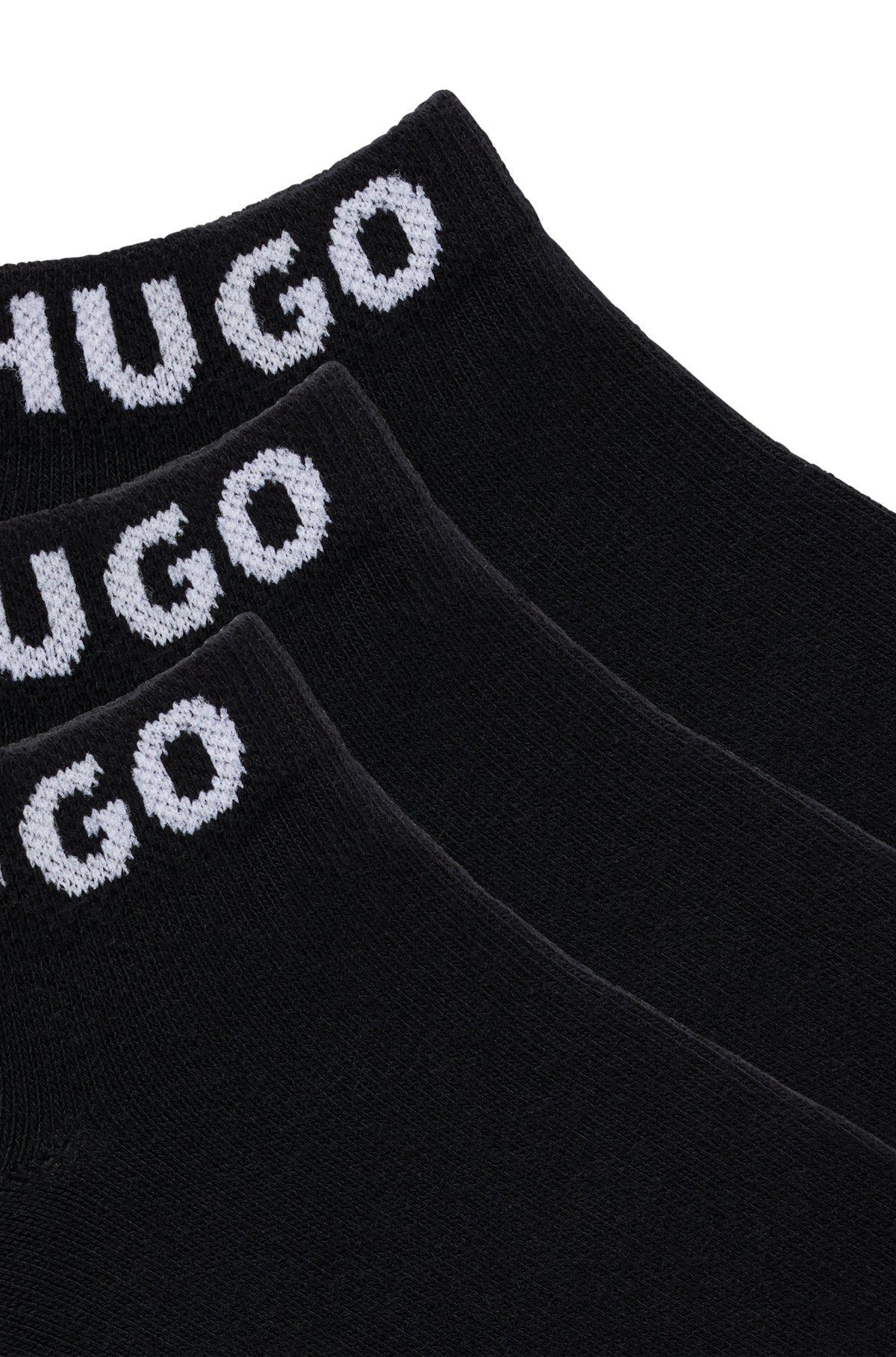 Three-pack of ankle socks with logo cuffs Product Image