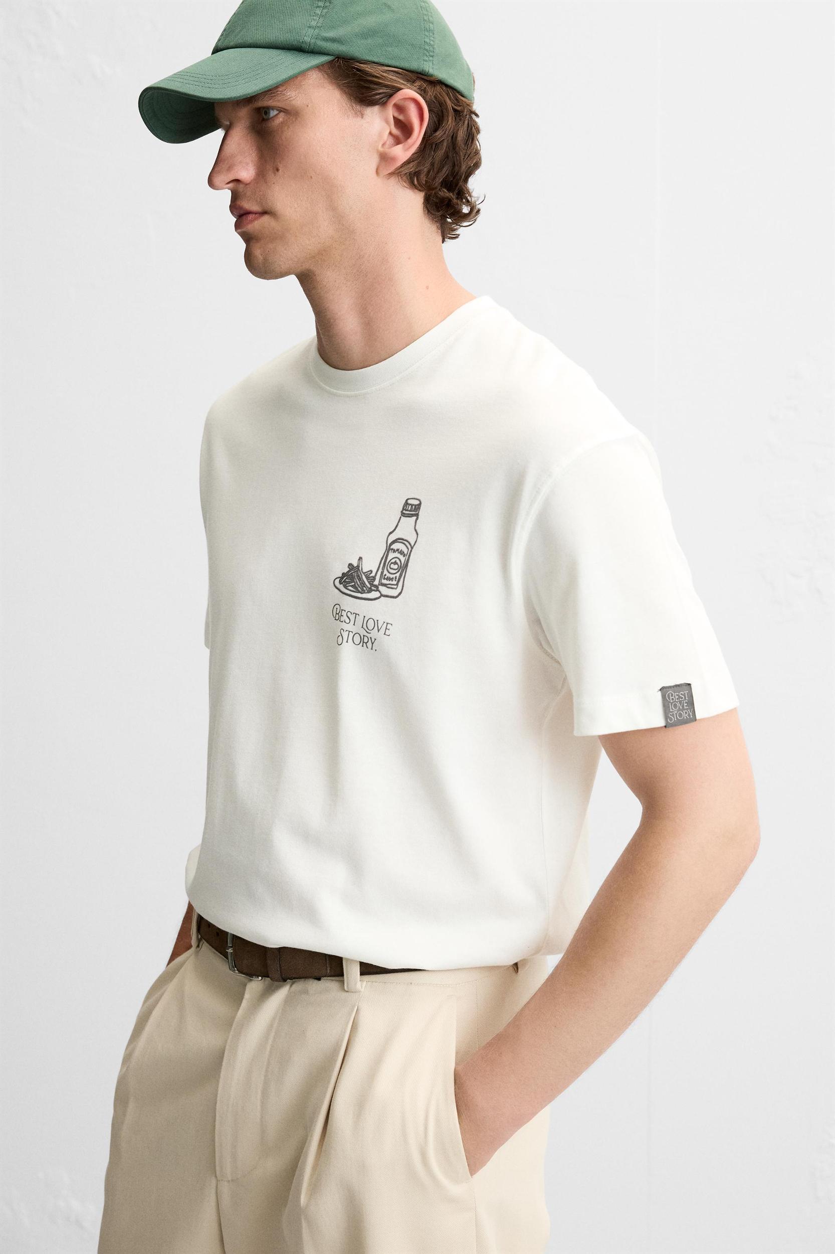 T-SHIRT WITH RAISED PRINT Product Image