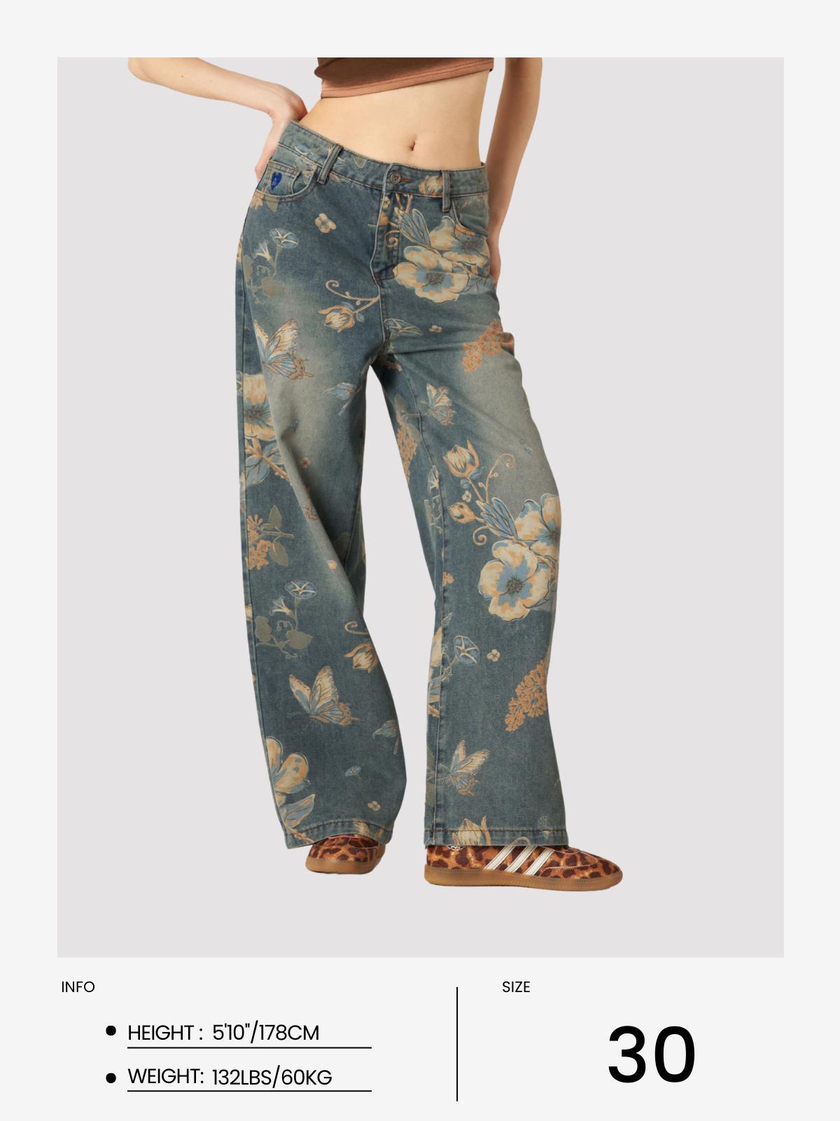 Aelfric Eden Floral Baggy Jeans Product Image