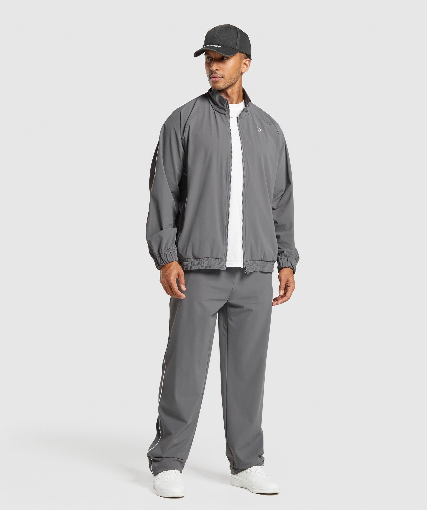 Gymshark Contrast Track Top - Pitch Grey Male Product Image