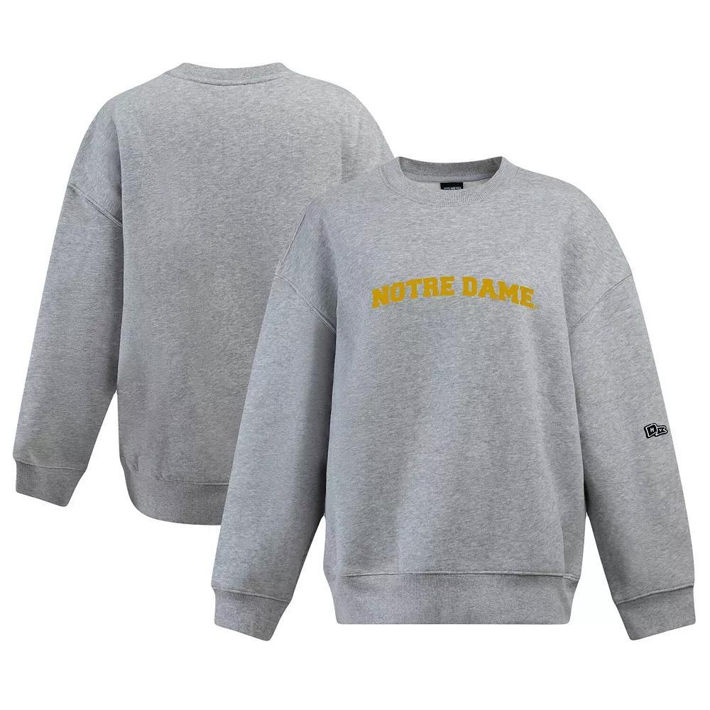Women's Hype and Vice Heather Gray Notre Dame Fighting Irish Offside Pullover Sweatshirt, Size: XXL, Grey Product Image