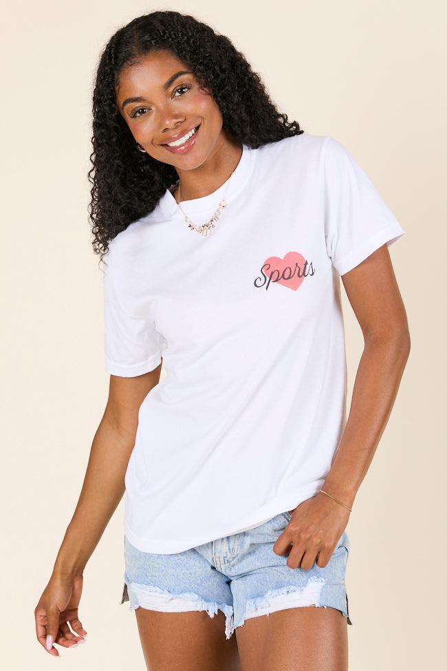 Love and Sports White Graphic Tee Product Image