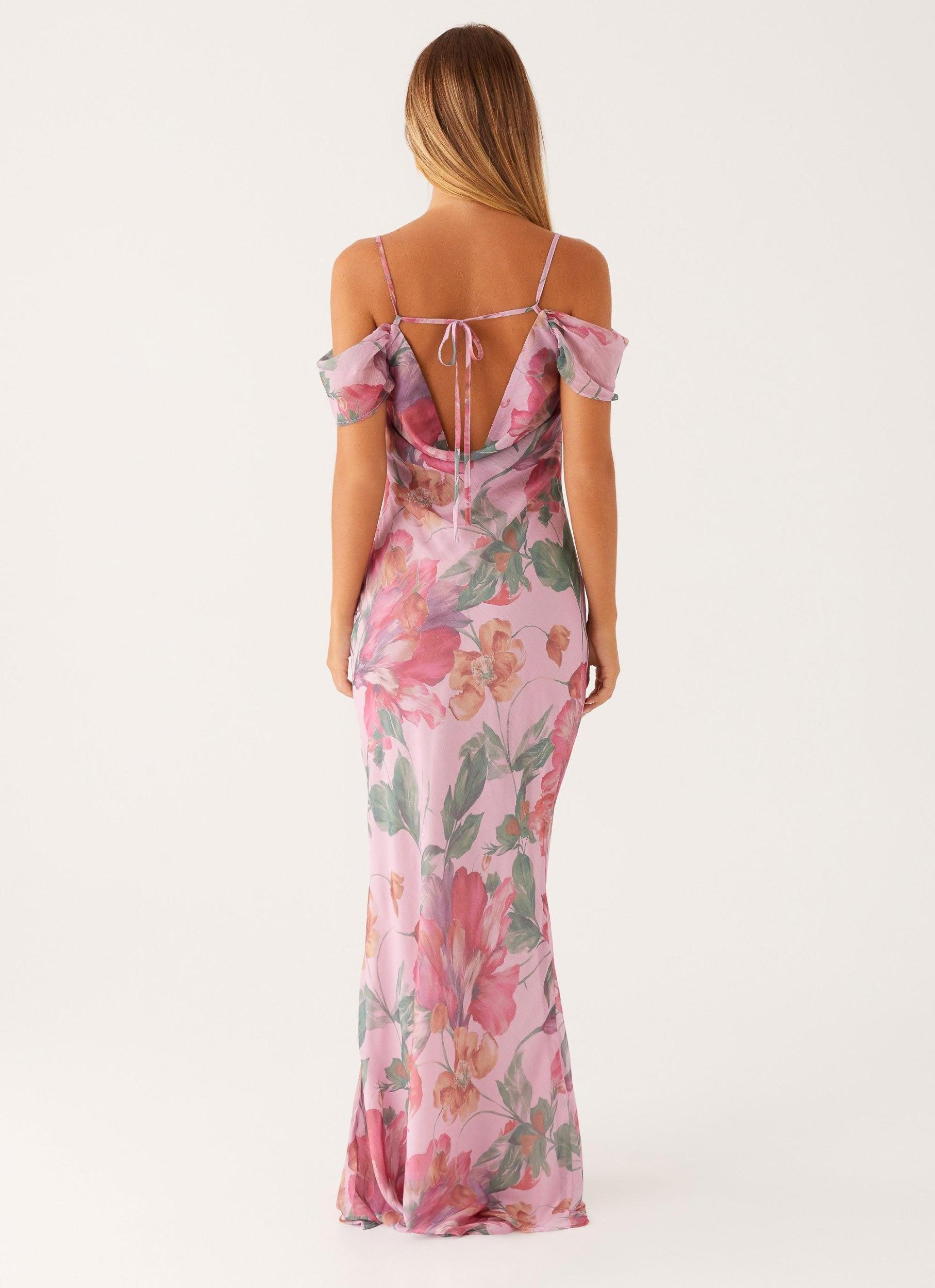 Seline Maxi Dress - Pink Floral Product Image