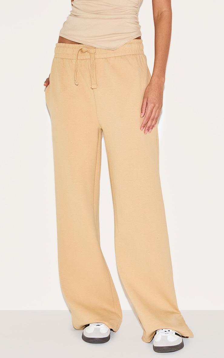  Stone Interlock Wide Leg Split Hem Sweatpants Product Image