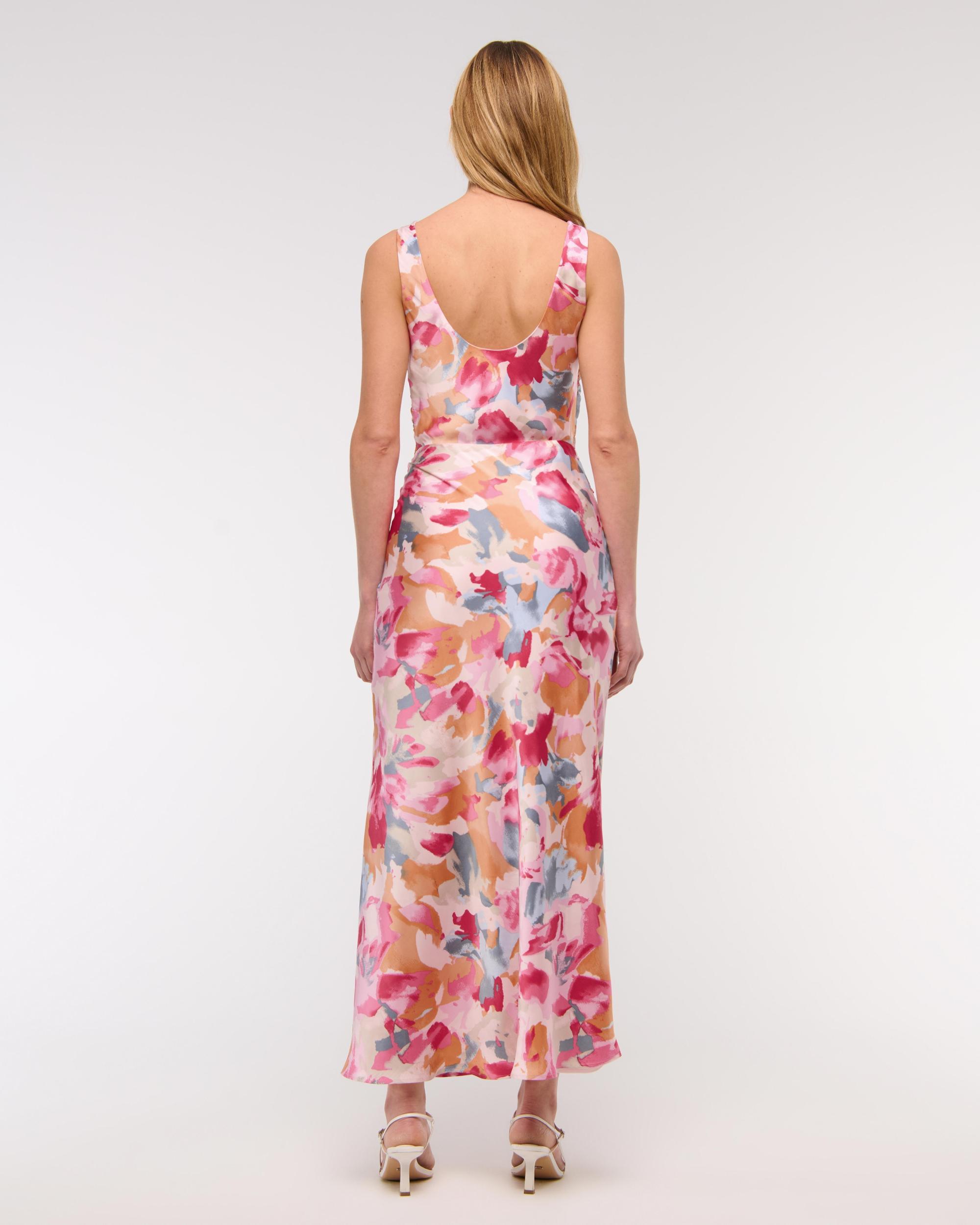 Cowl Neck Draped Maxi Dress Product Image