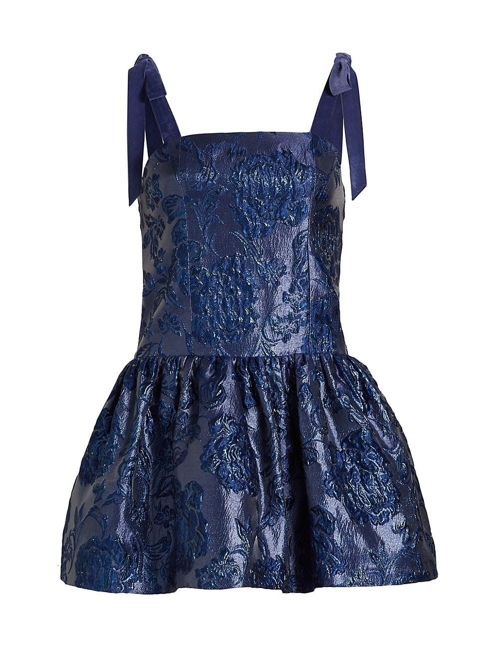 Womens Maryann Floral Satin Minidress Product Image