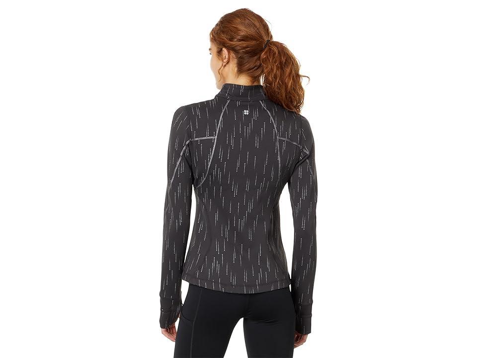 Sweaty Betty Therma Boost Running Zip Up Midlayer Reflective (Grey Sb Dissolve Reflective Pr) Women's Sweatshirt Product Image