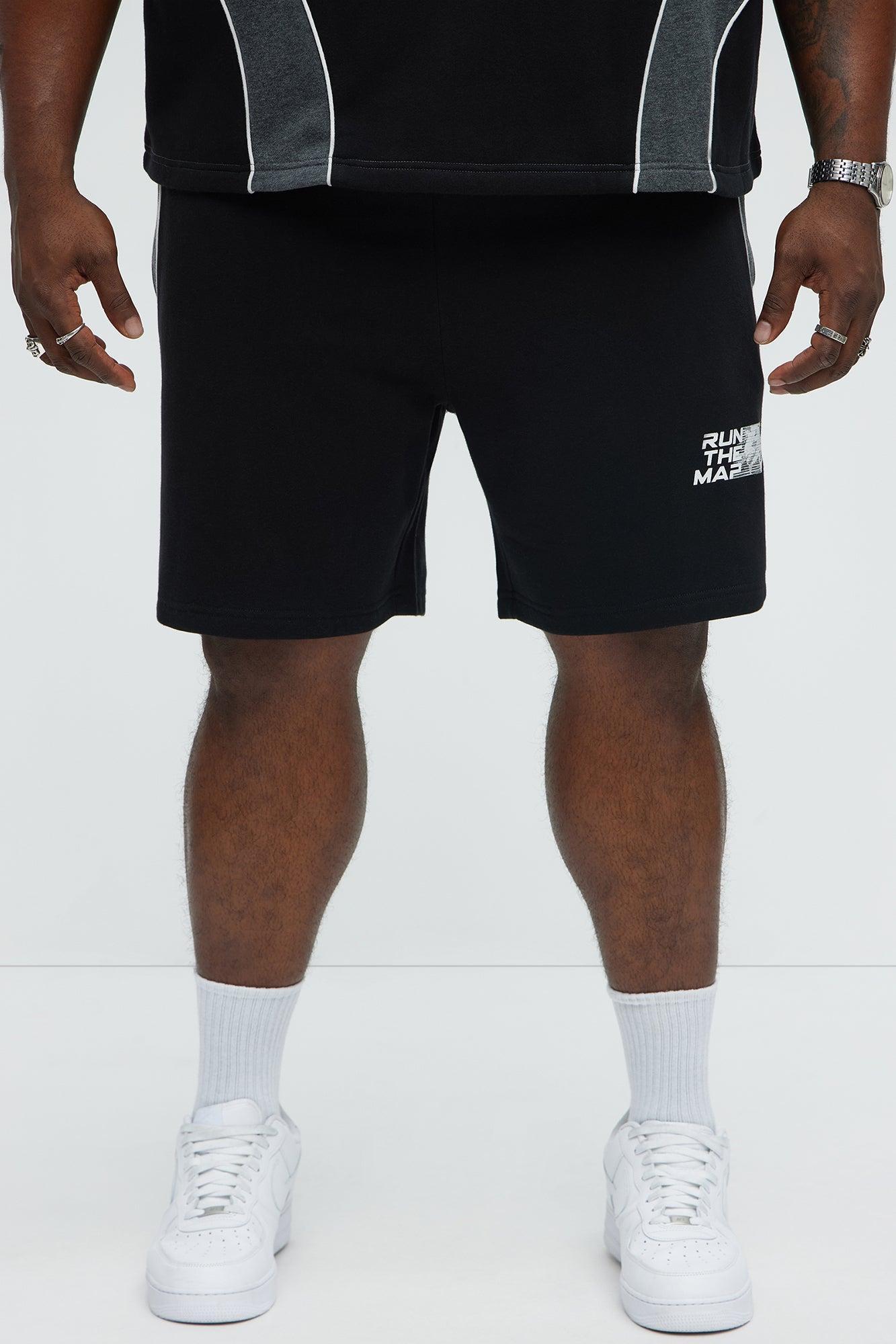 Tyson NYC Athletic Relaxed Shorts - Black/combo Male Product Image
