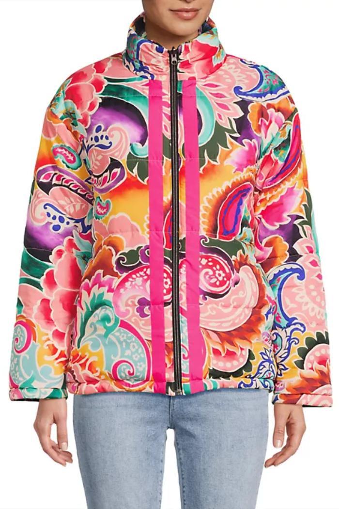 Pia Reversible Puffer Jacket - Antique Flower Product Image