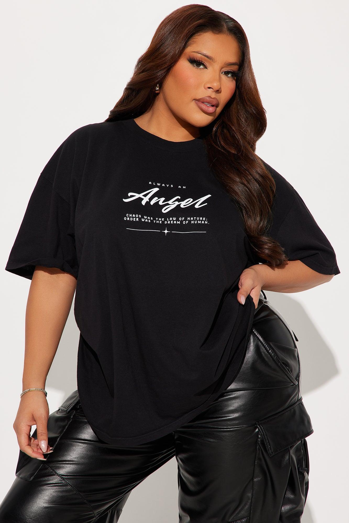 Angel Energy Washed Tee - Black Product Image