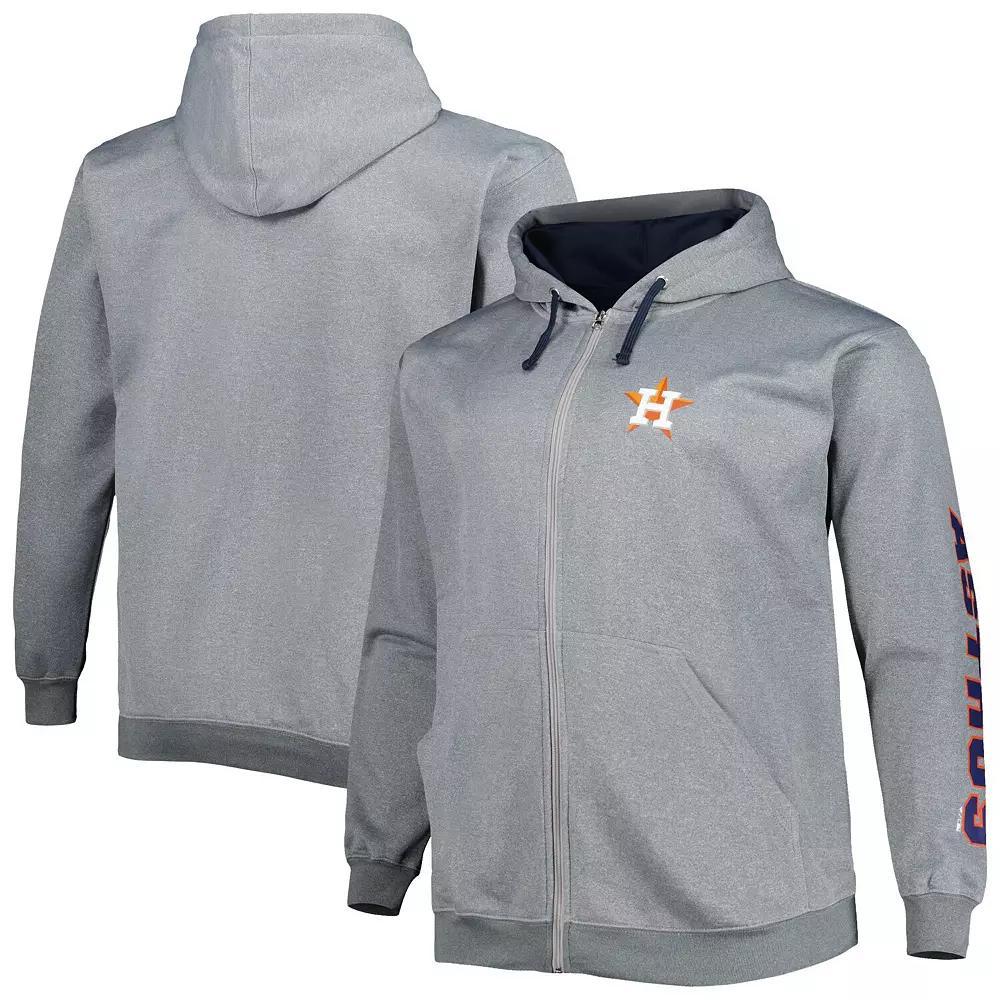 Men's Profile Ash Houston Astros Big & Tall Pullover Hoodie, Size: 4XLT, Black Product Image
