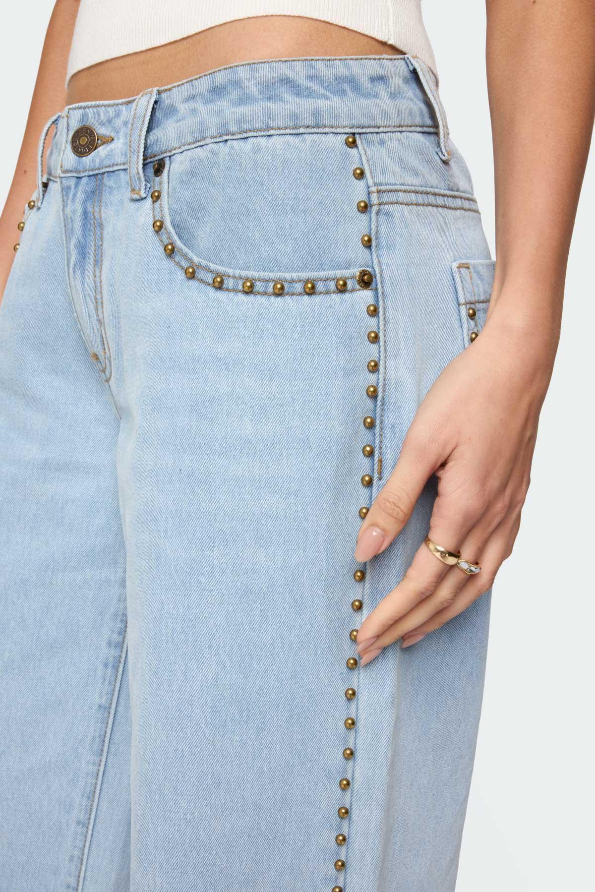 Stassie Studded Low Rise Jeans Product Image