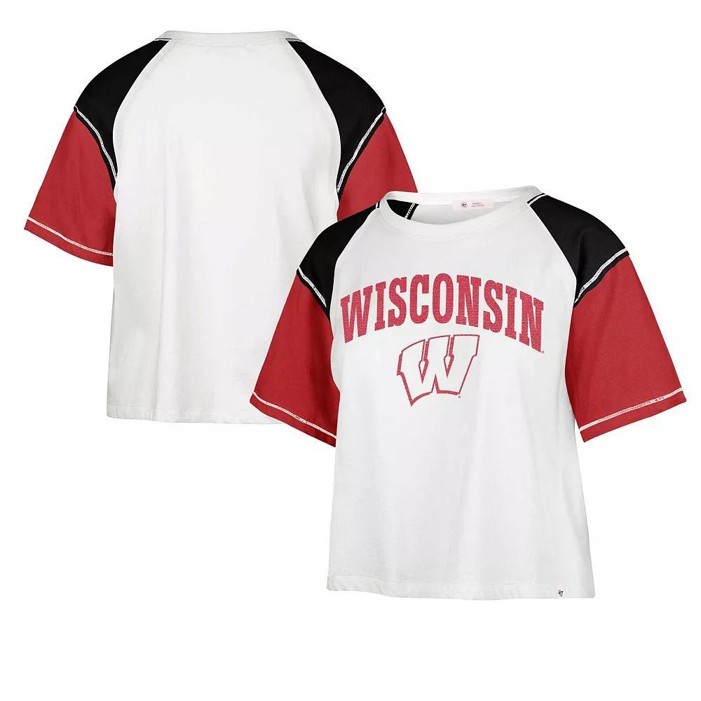 Women's '47 White Oregon Ducks Serenity Gia Cropped T-Shirt, Size: Medium Product Image