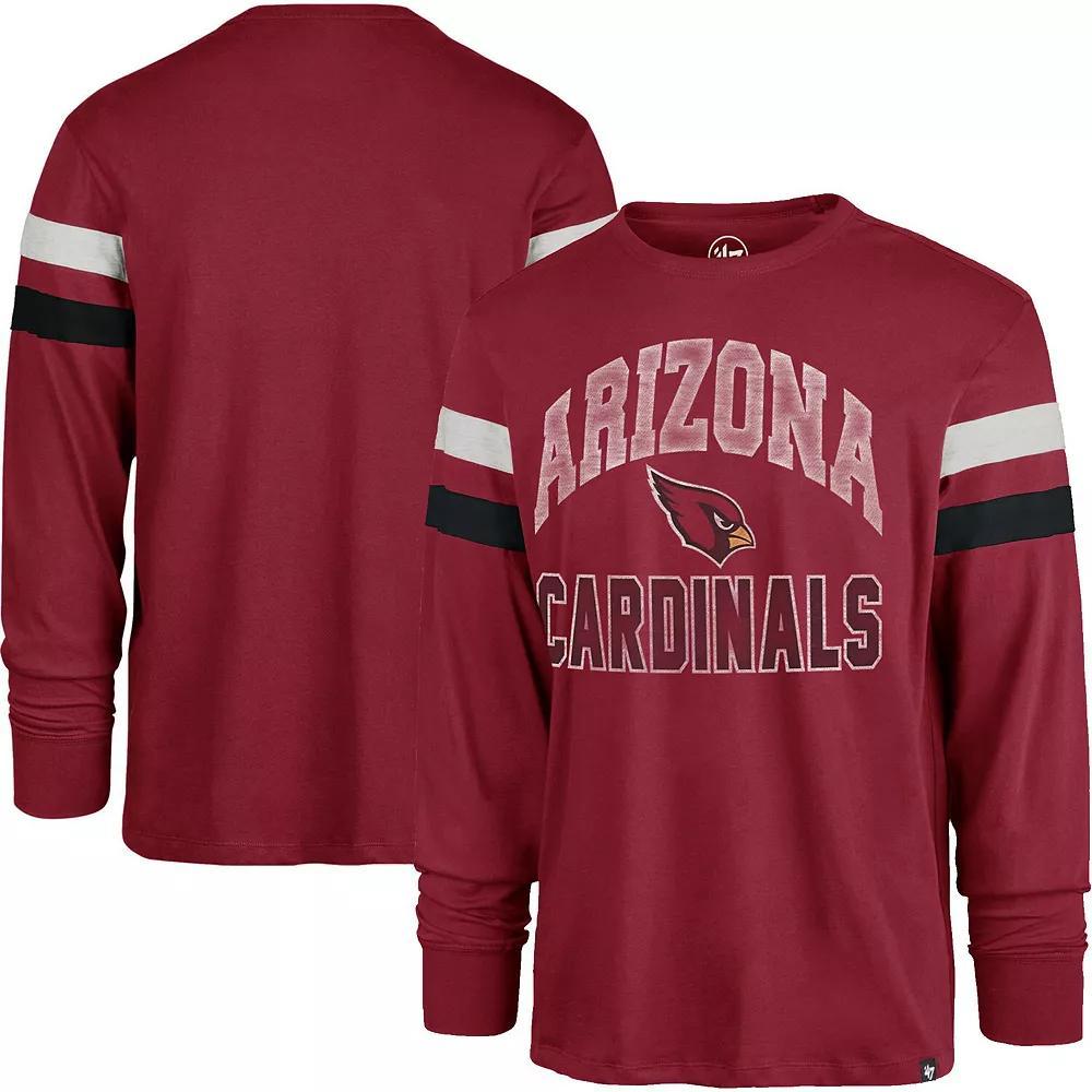 Men's '47 Cardinal Arizona Cardinals Irving Long Sleeve T-Shirt, Size: XL, Red Product Image