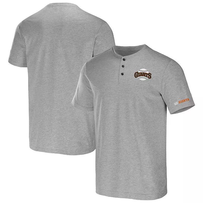 Men's Darius Rucker Collection by Fanatics Heather Gray Detroit Tigers Henley T-Shirt, Size: Medium, Grey Product Image