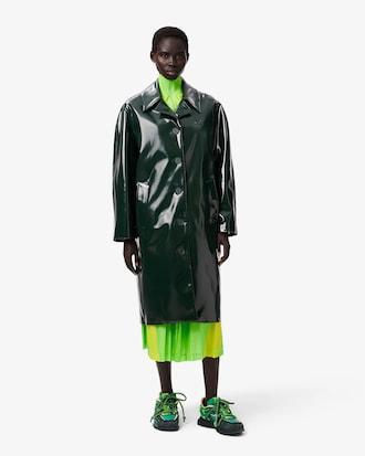 Women's Tailored Collar Vinyl Trench Coat Product Image