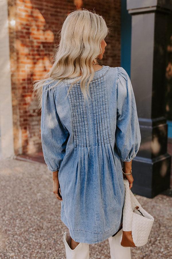 Fate Would Have It Denim Mini Dress Product Image