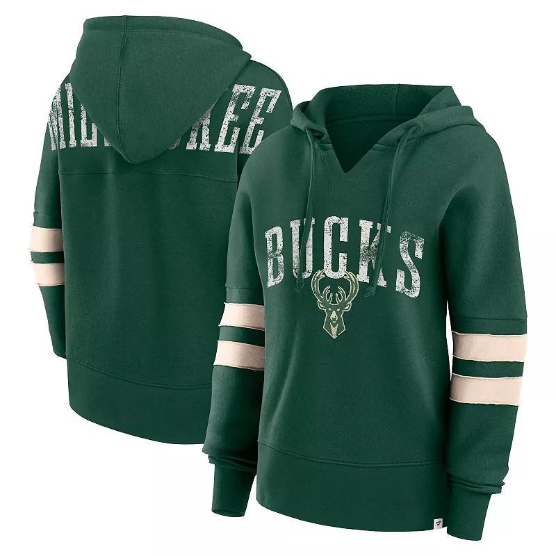 Women's Fanatics Branded Red Chicago Bulls Bold Move Dolman V-Neck Pullover Hoodie, Size: XL Product Image