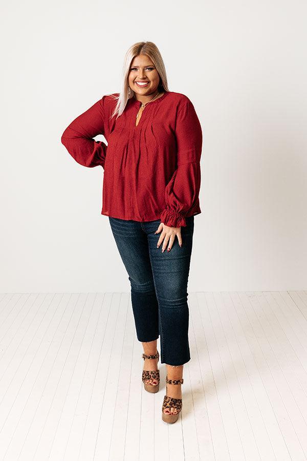 Santa Cruz Chic Shift Top In Wine Curves Product Image