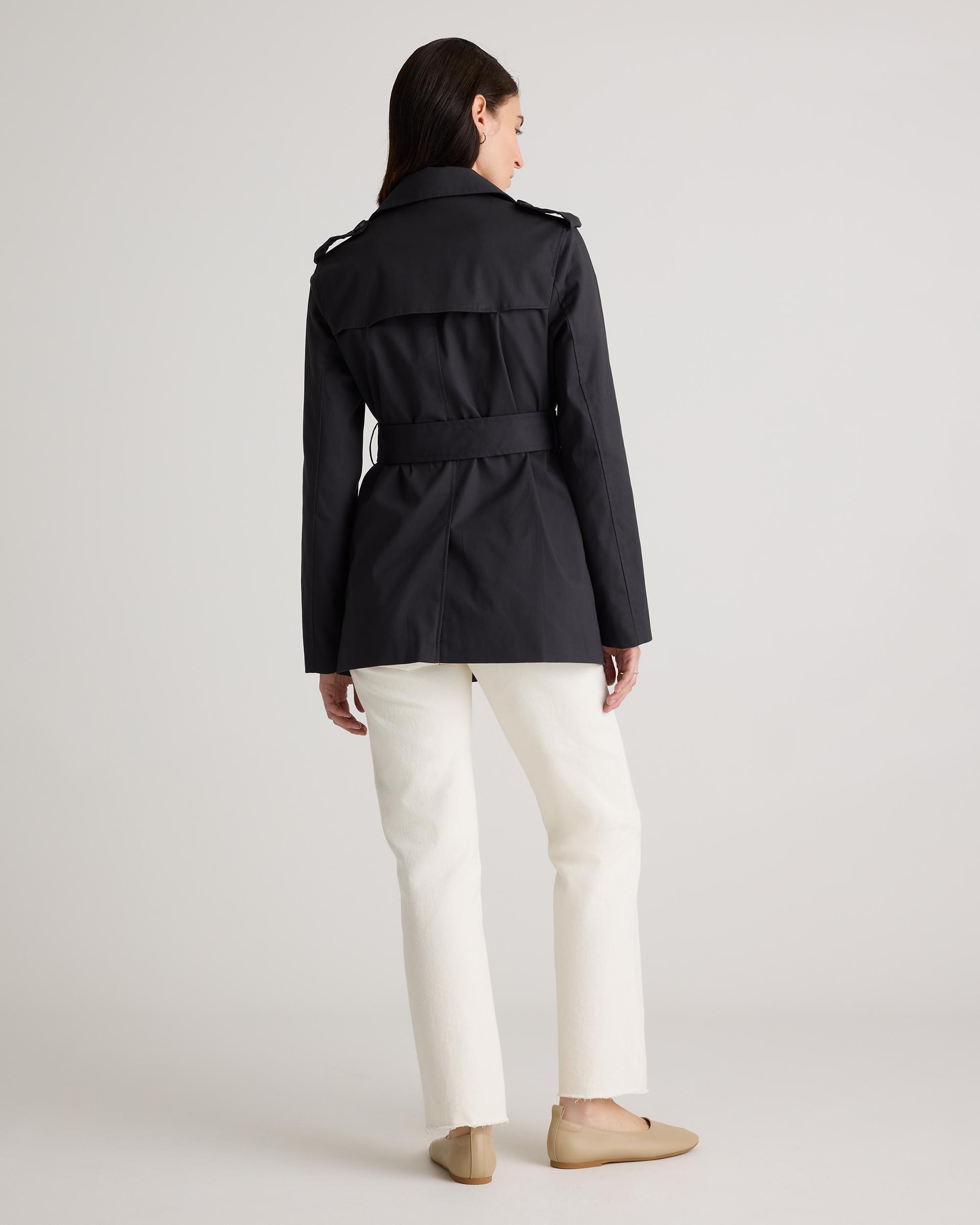 Quince | Women's Comfort Stretch Short Trench Coat Size XL, Organic Cotton Product Image