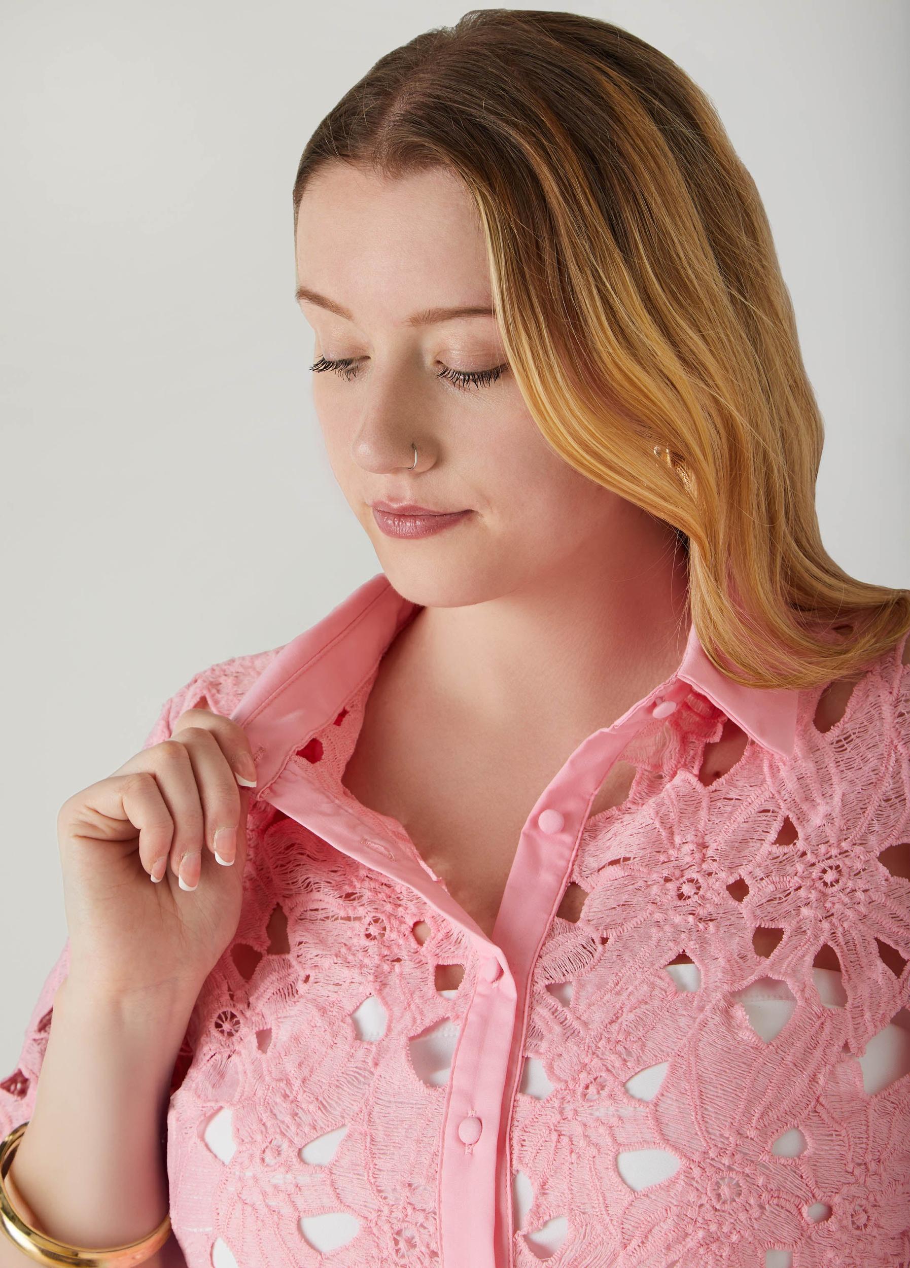 Floral Lace Shirt Product Image