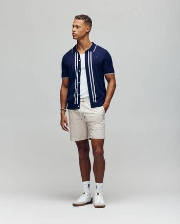 MENS PATRICE BORDER STRIPE KNIT SHIRT - MT0400054 Product Image