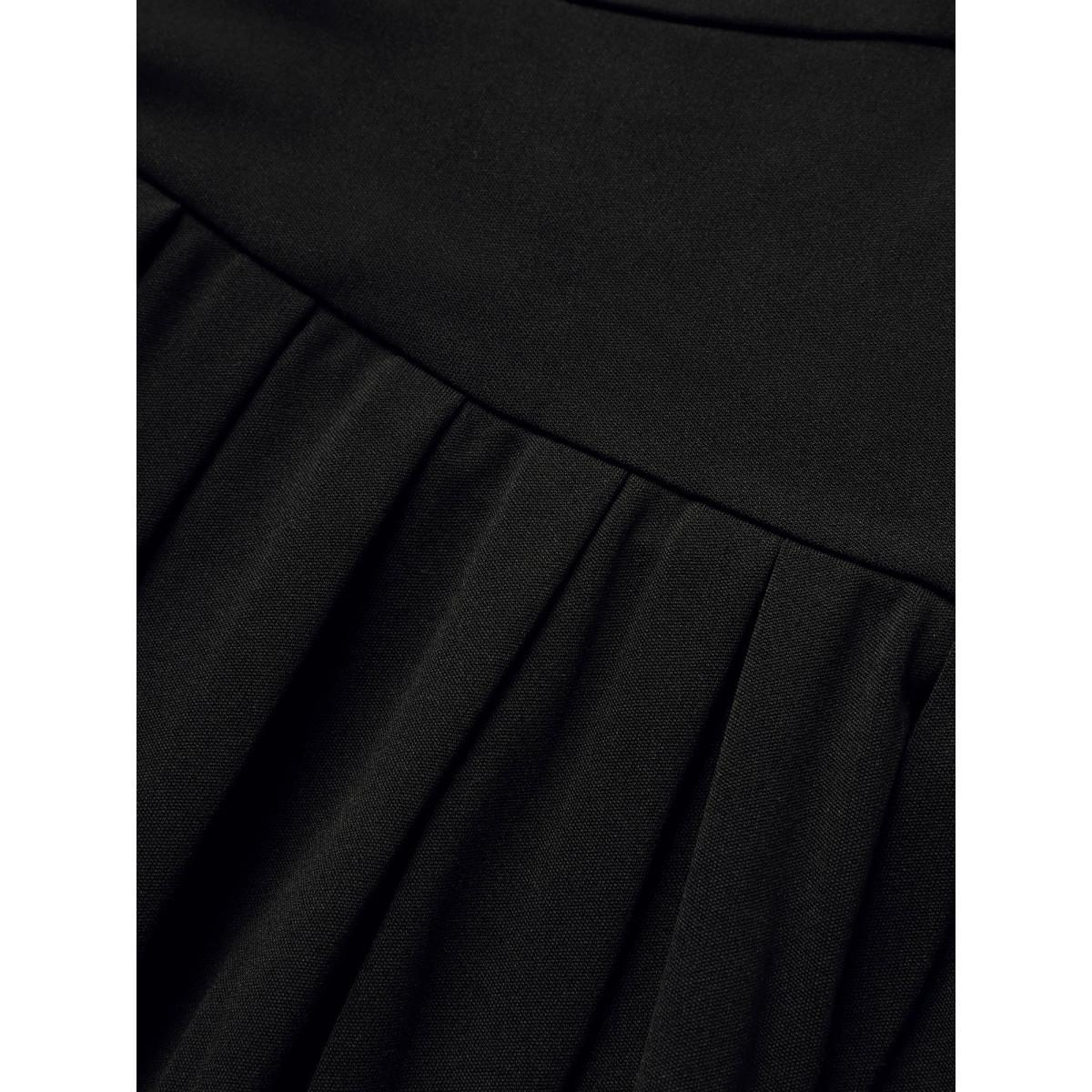 Plus Size Floral Embroidered Pocket Midi Cami Dress Black Women Elegant Embroidered Heart neckline Sleeveless Curvy BloomChic 14-16/1X Product Image