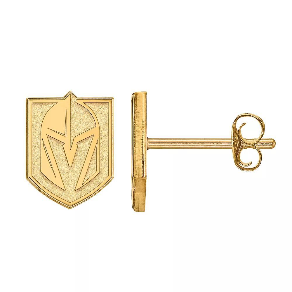 LogoArt Sterling Silver Las Vegas Golden Knights Mini Logo Stud Earrings, Women's, Gold Over Sterling Product Image