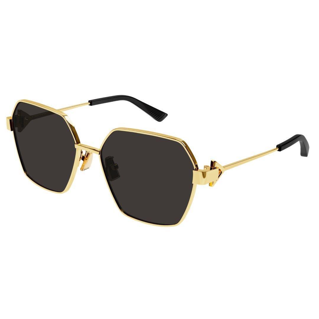 BOTTEGA VENETA Eyewear Geometric Frame Sunglasses In Gold Product Image
