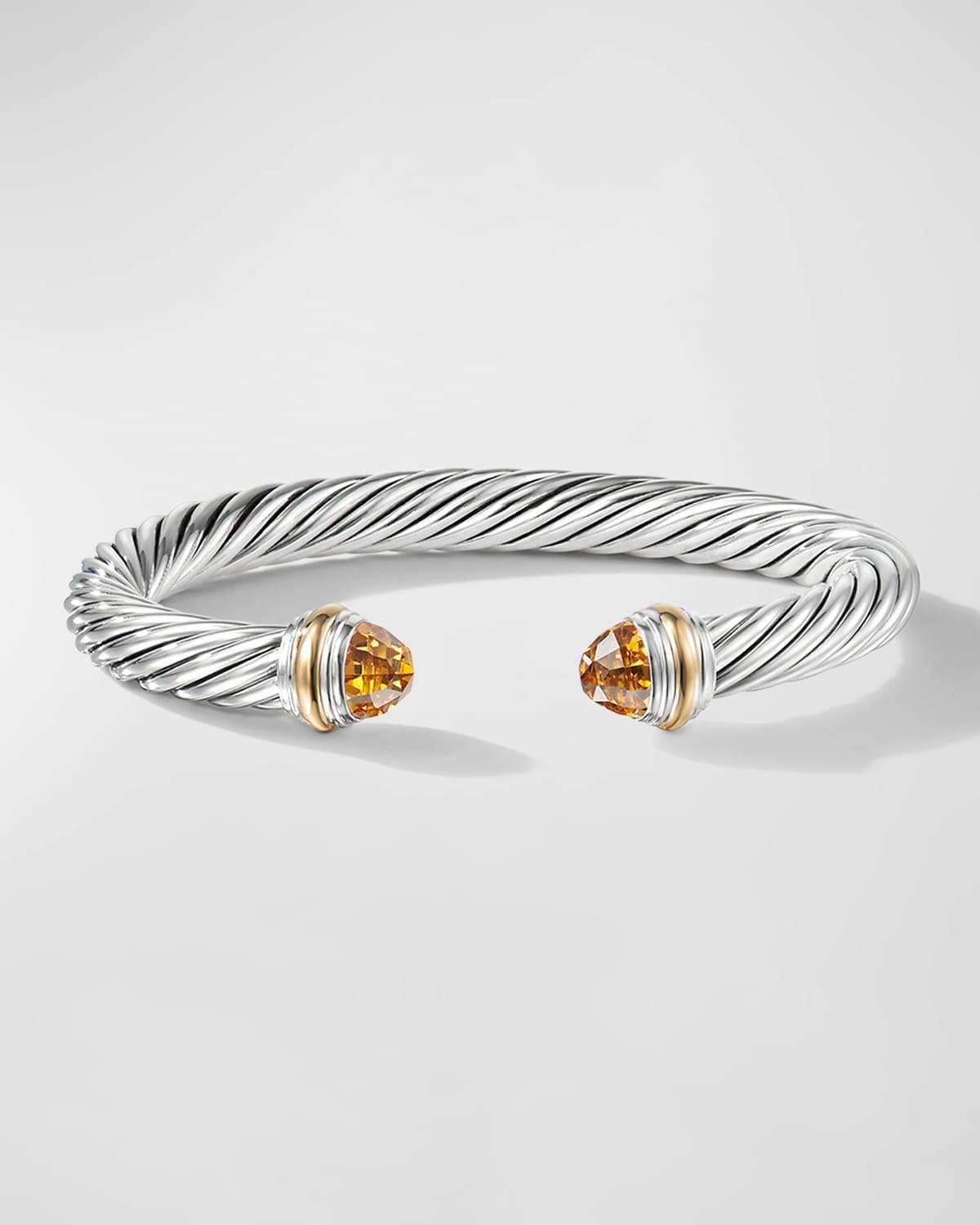 David Yurman Cable Classics Bracelet with Prasiolite and 14K Yellow Gold Product Image