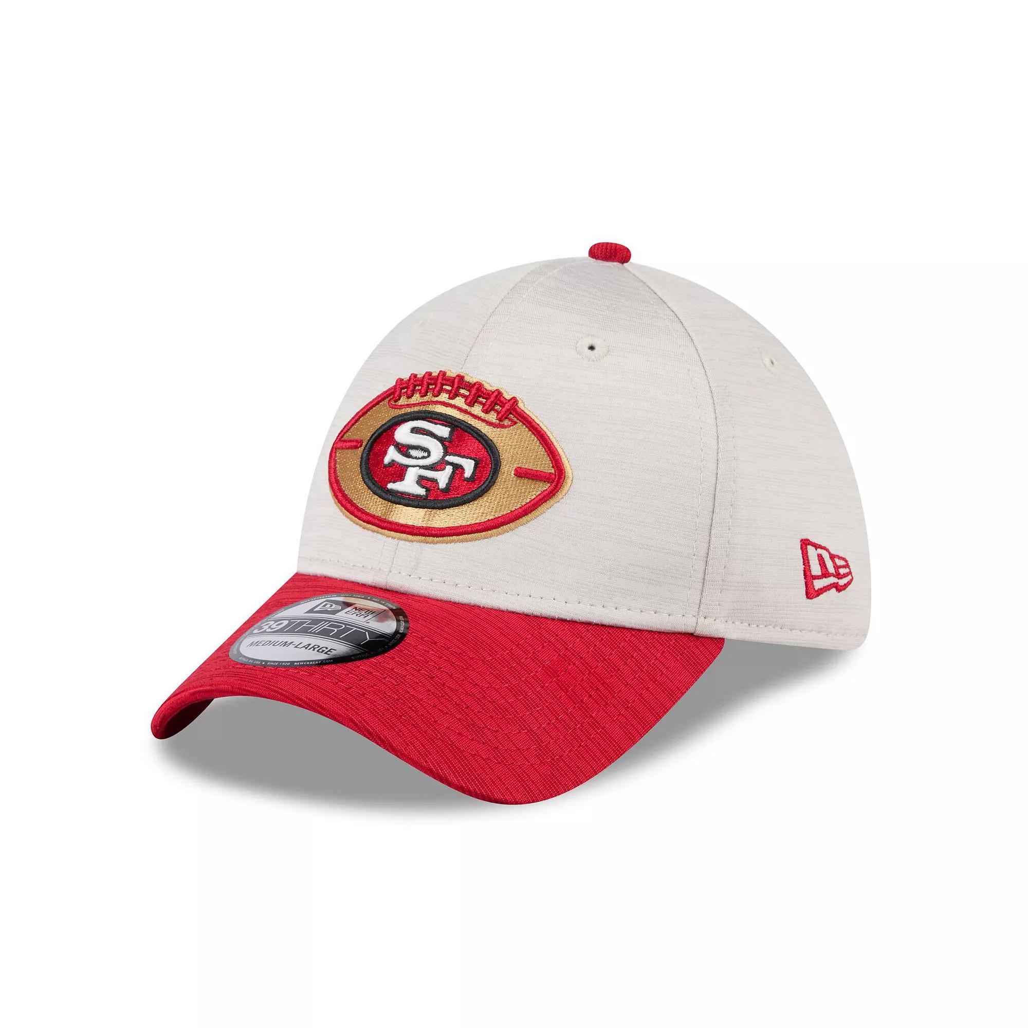 Mens New Era Stone/Scarlet San Francisco 49ers 2024 Sideline Historic 39THIRTY Flex Hat Product Image