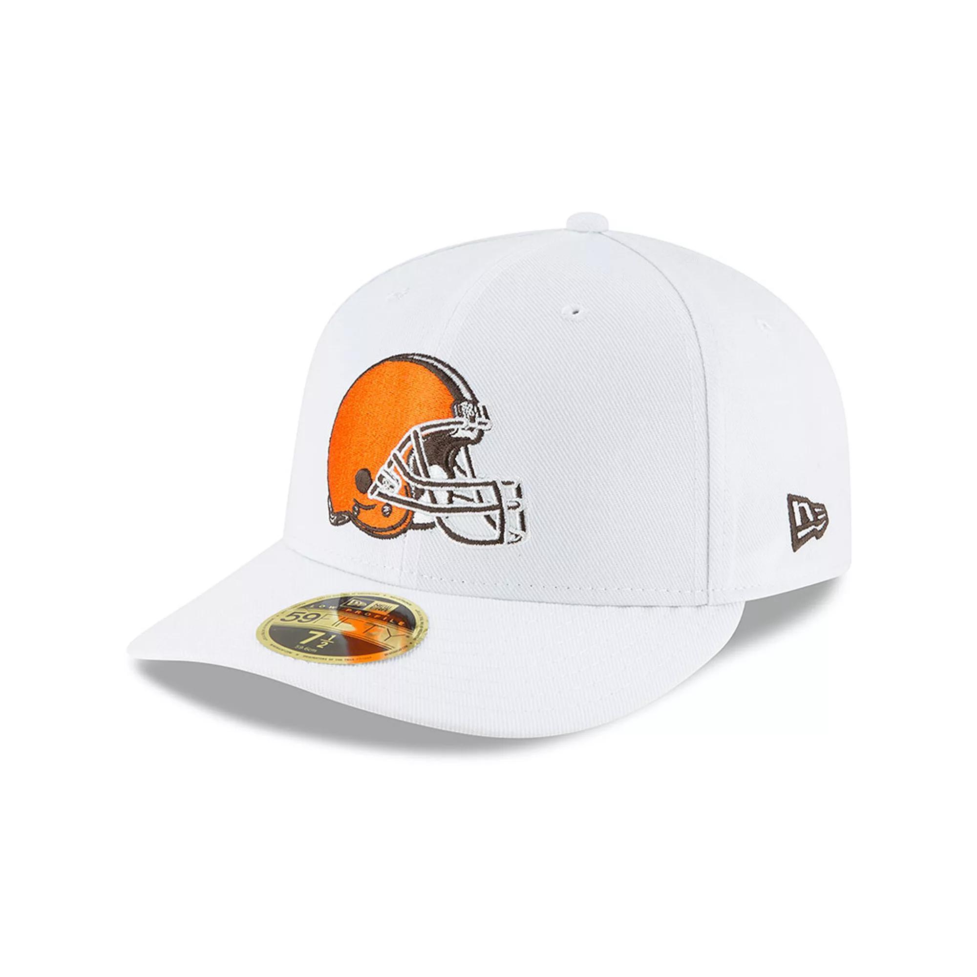 Men's New Era White Cleveland Browns Omaha Low Profile 59FIFTY Fitted Hat, Size: 7 1/4 Product Image