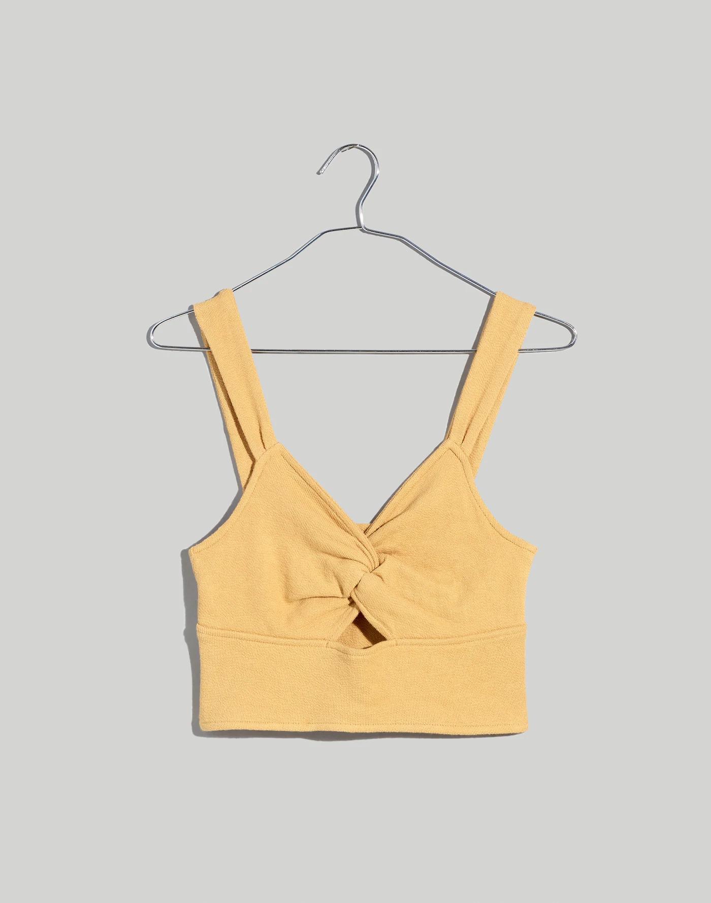Cutout Knot-Front Crop Tank Top Product Image